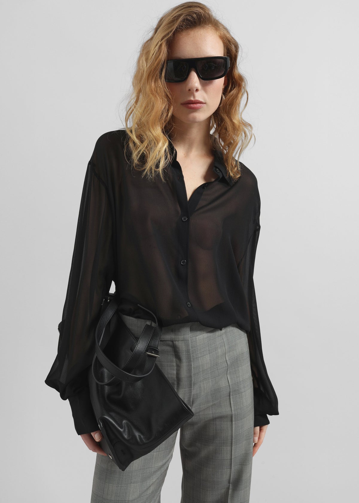 Peri Georgette Shirt - Black – view 1 of 11