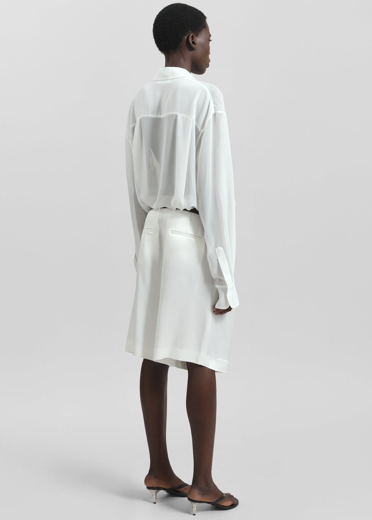 Peri Georgette Shirt - White – view 7 of 8
