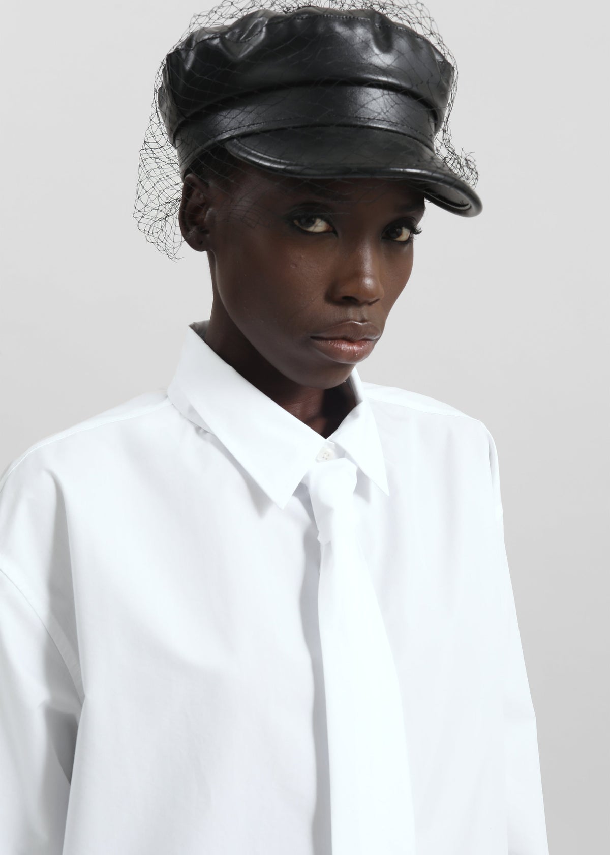 Perna Tie Neck Shirt - White – view 5 of 9