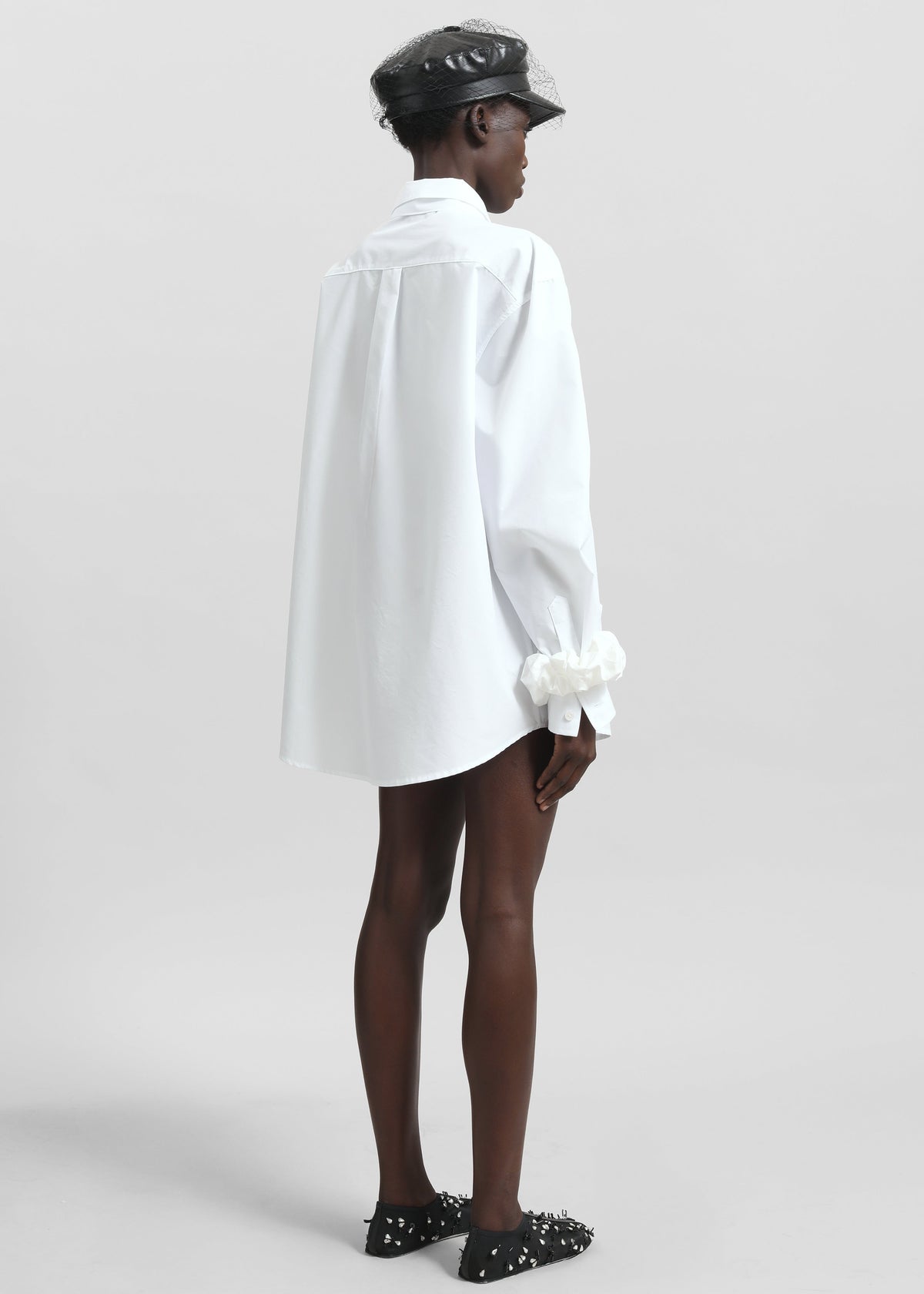 Perna Tie Neck Shirt - White – view 7 of 9