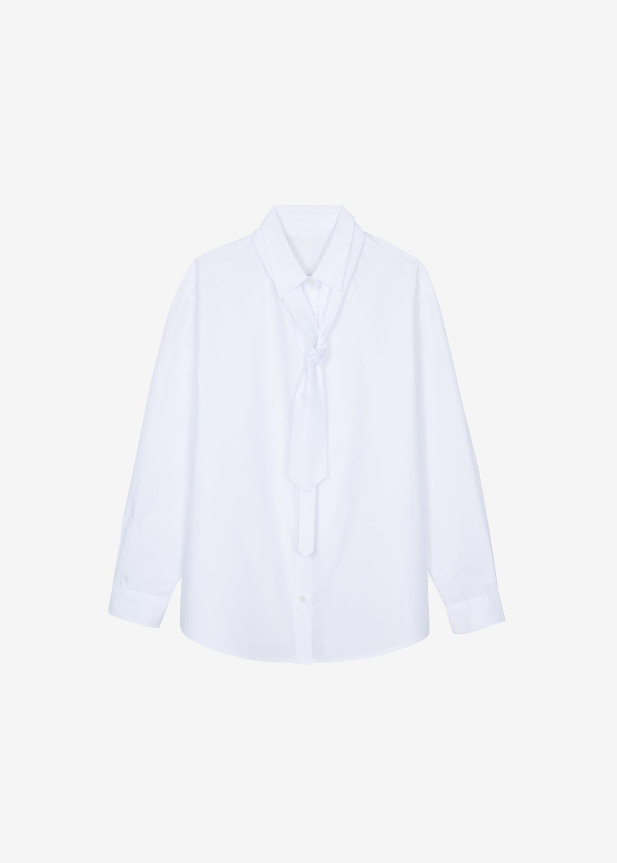 Perna Tie Neck Shirt - White – view 9 of 9