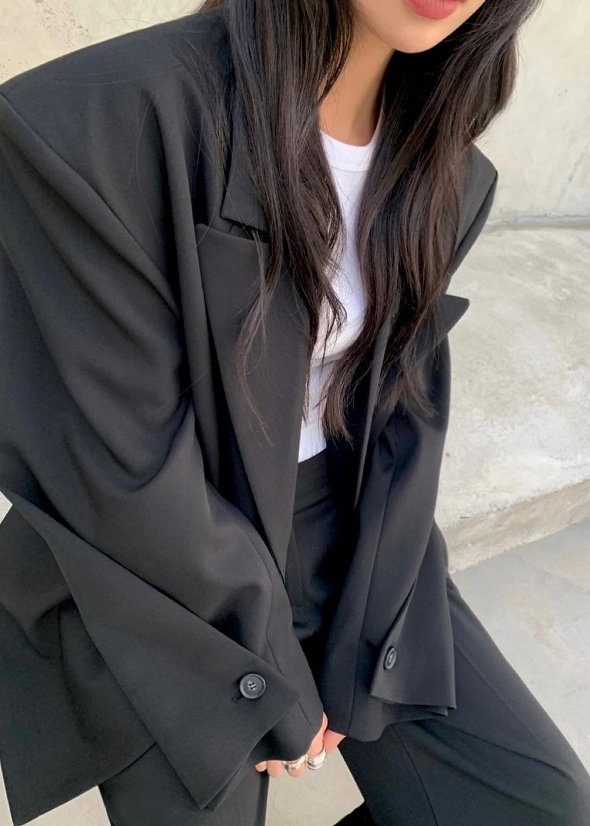 Pia Boxy Blazer - Black – view 7 of 12