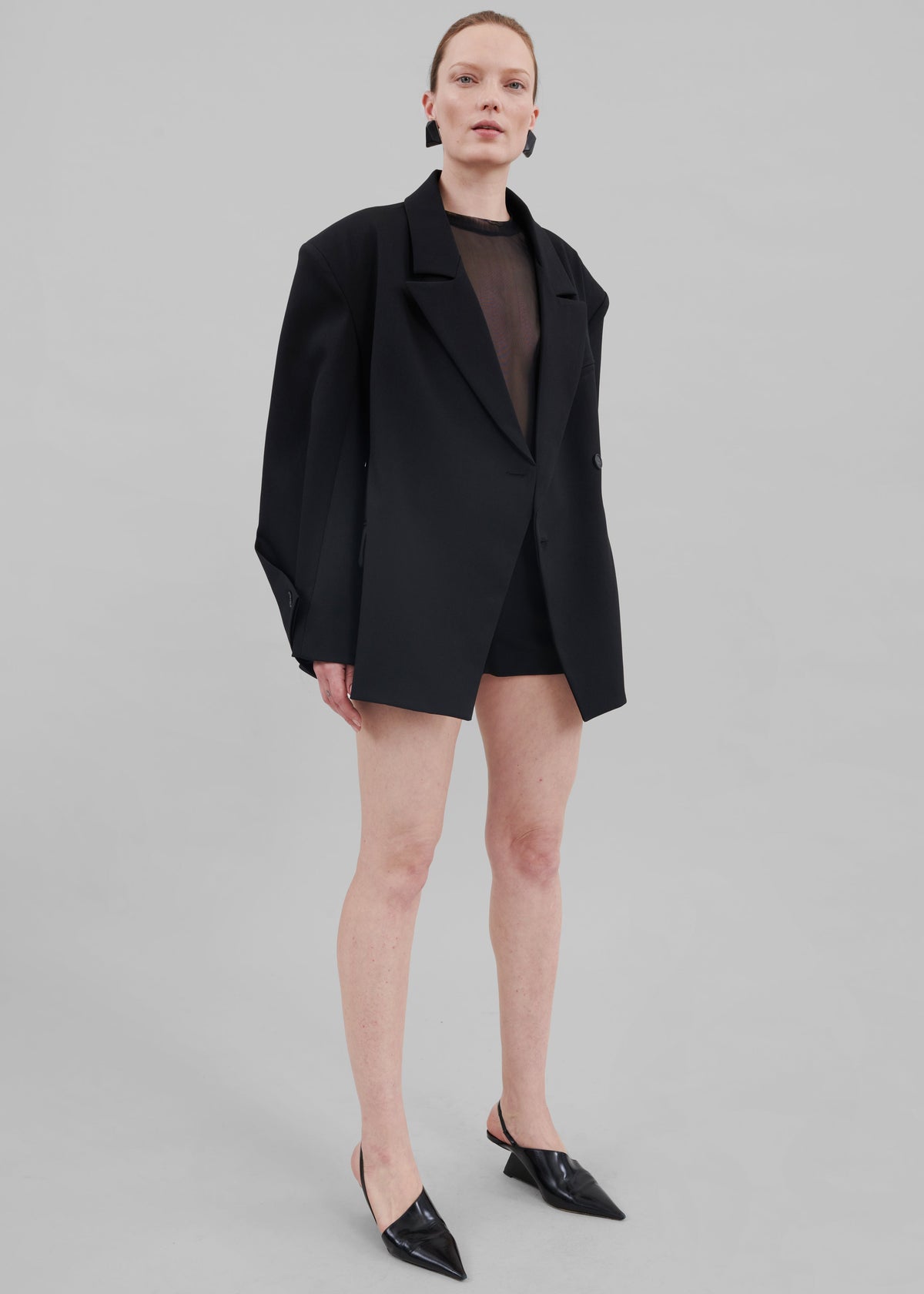 Pia Boxy Blazer - Black – view 10 of 12