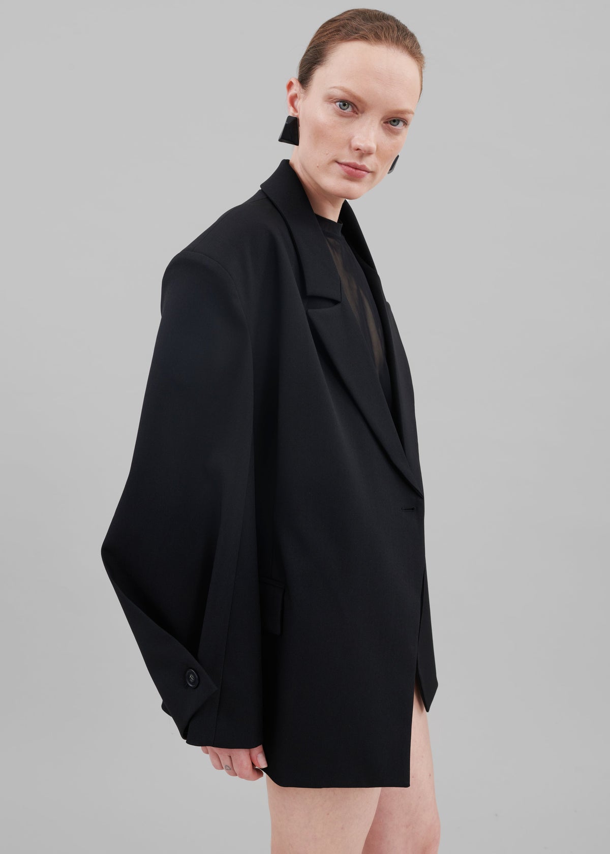 Pia Boxy Blazer - Black – view 4 of 12