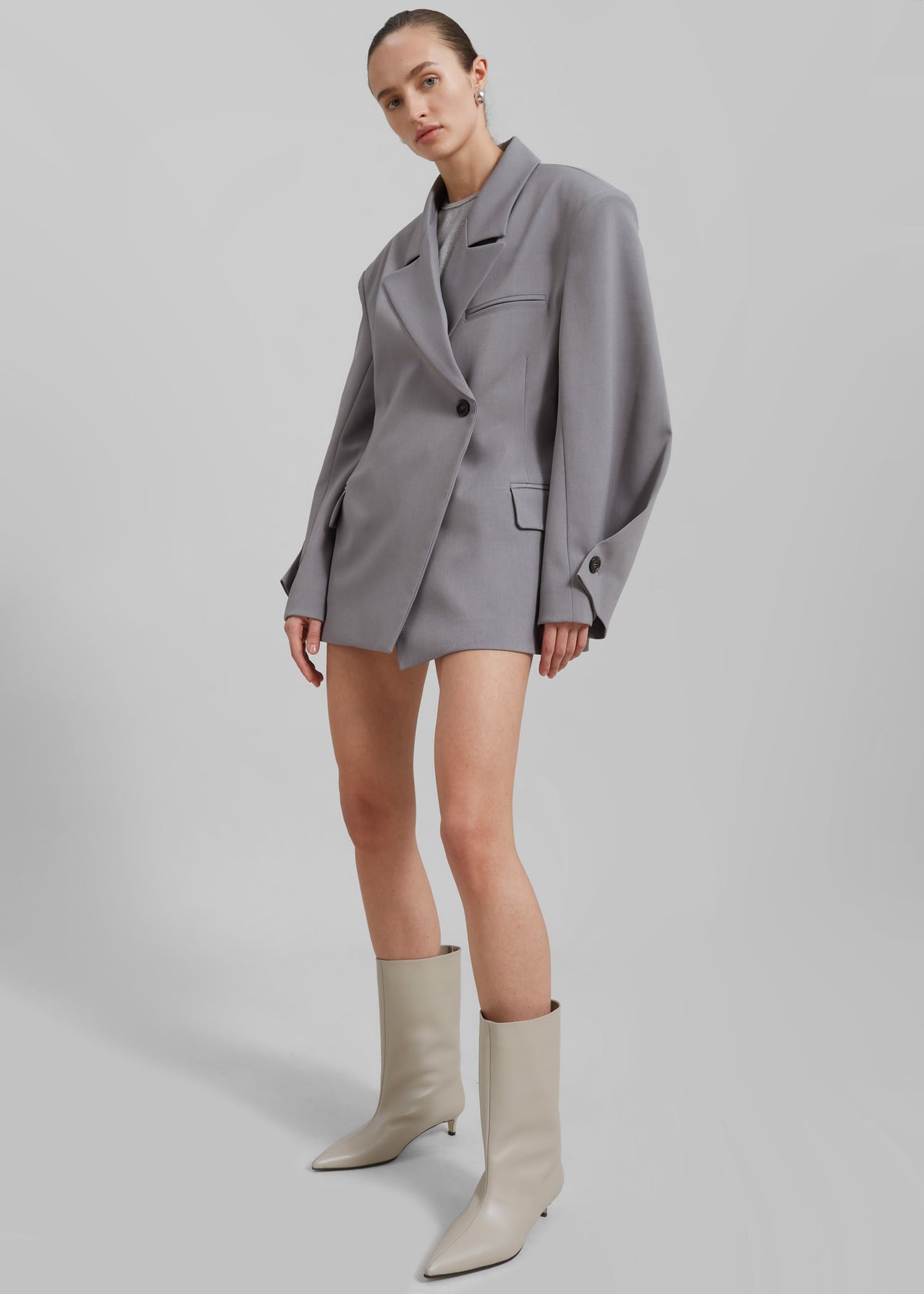 Pia Boxy Blazer - Grey – view 1 of 11