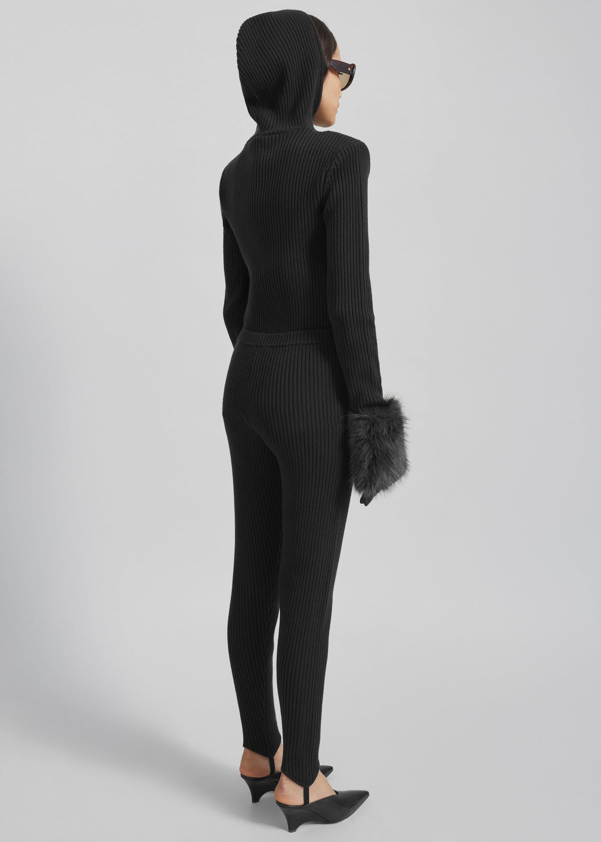 Piuma Knit Stirrup Leggings - Black – view 9 of 10