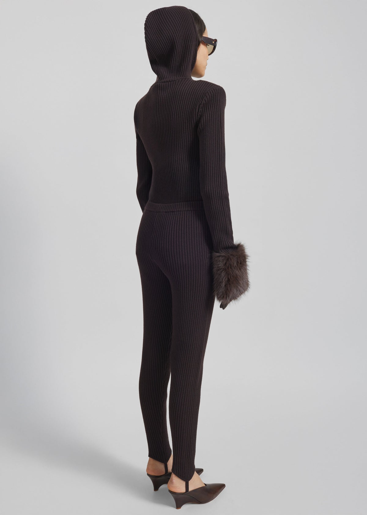 Piuma Knit Stirrup Leggings - Brown – view 10 of 11