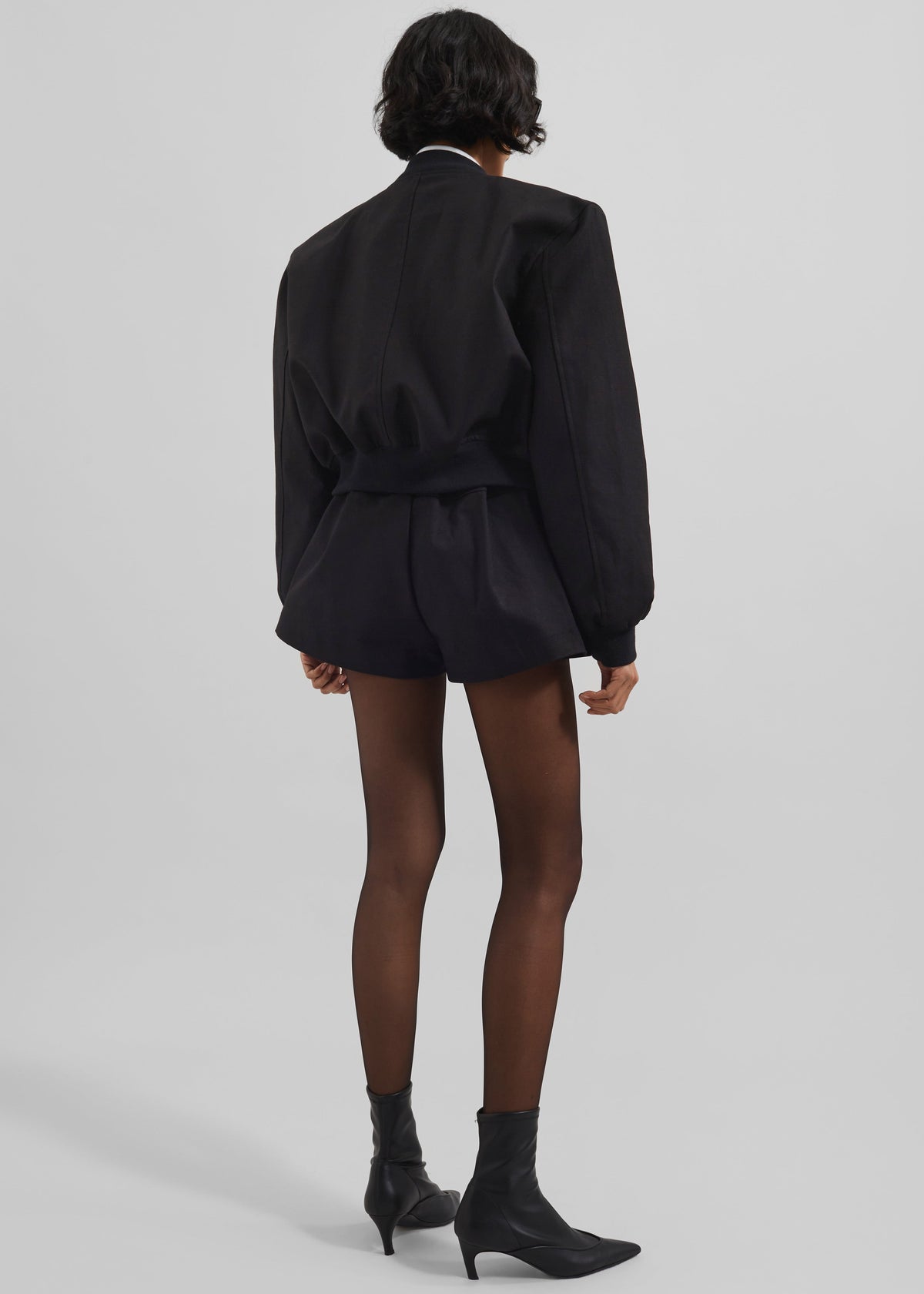 Pomona Crop Bomber Jacket - Black – view 7 of 8