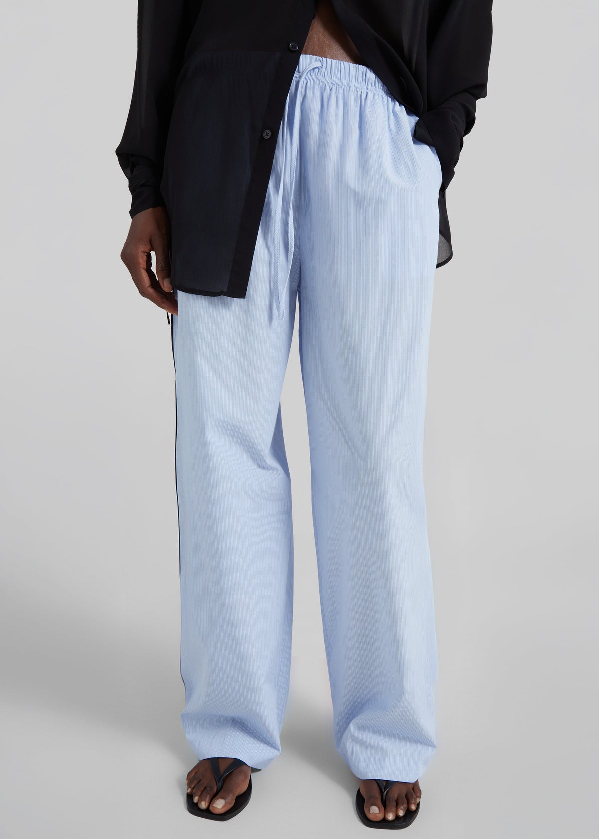 Porto Contrast Piped Pants - Blue/White Stripe – view 8 of 11