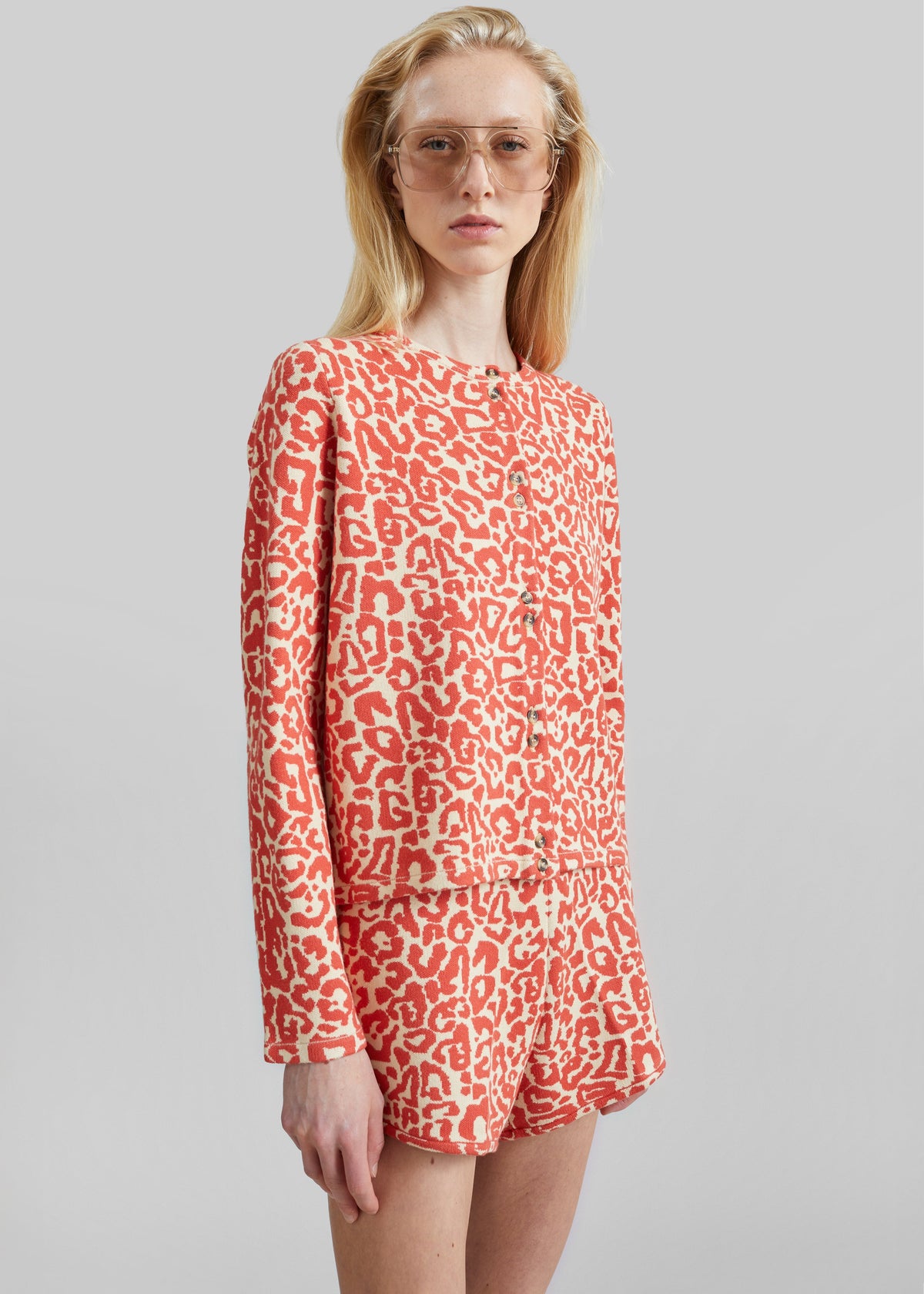 Posse Lexi Cardigan - Red Leopard – view 4 of 7