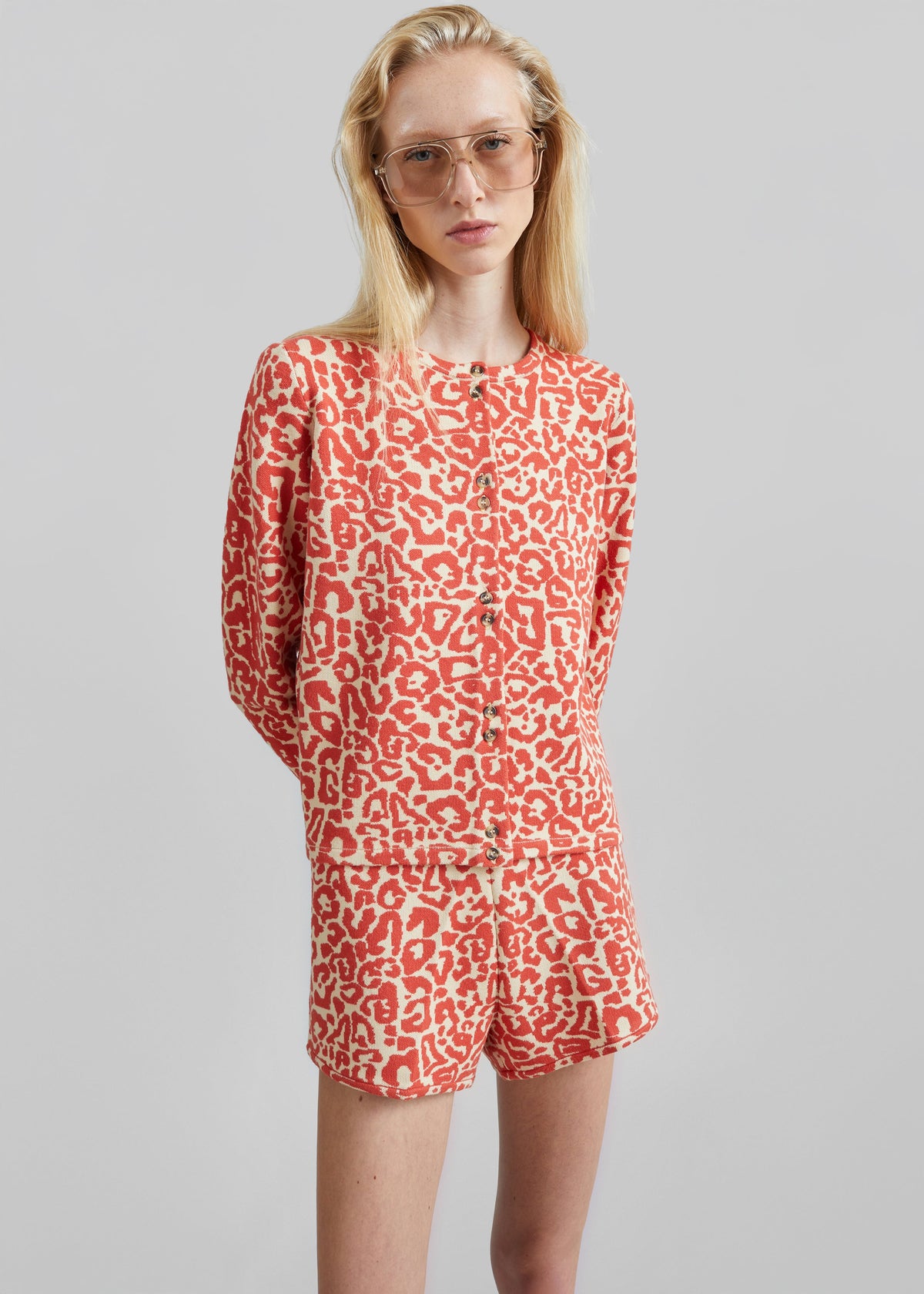 Posse Lexi Cardigan - Red Leopard – view 1 of 7