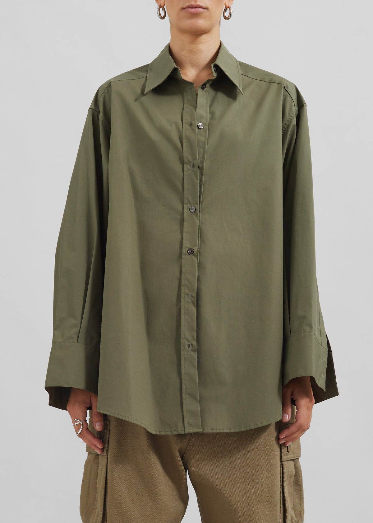 Prato Button Up Shirt - Khaki – view 10 of 14