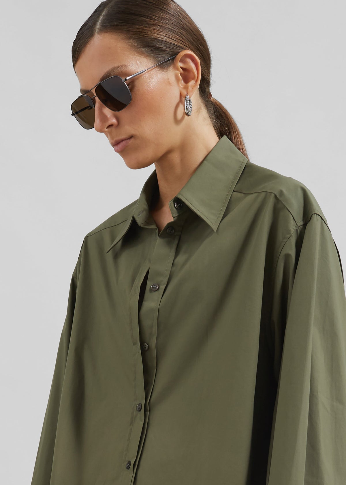 Prato Button Up Shirt - Khaki – view 5 of 14