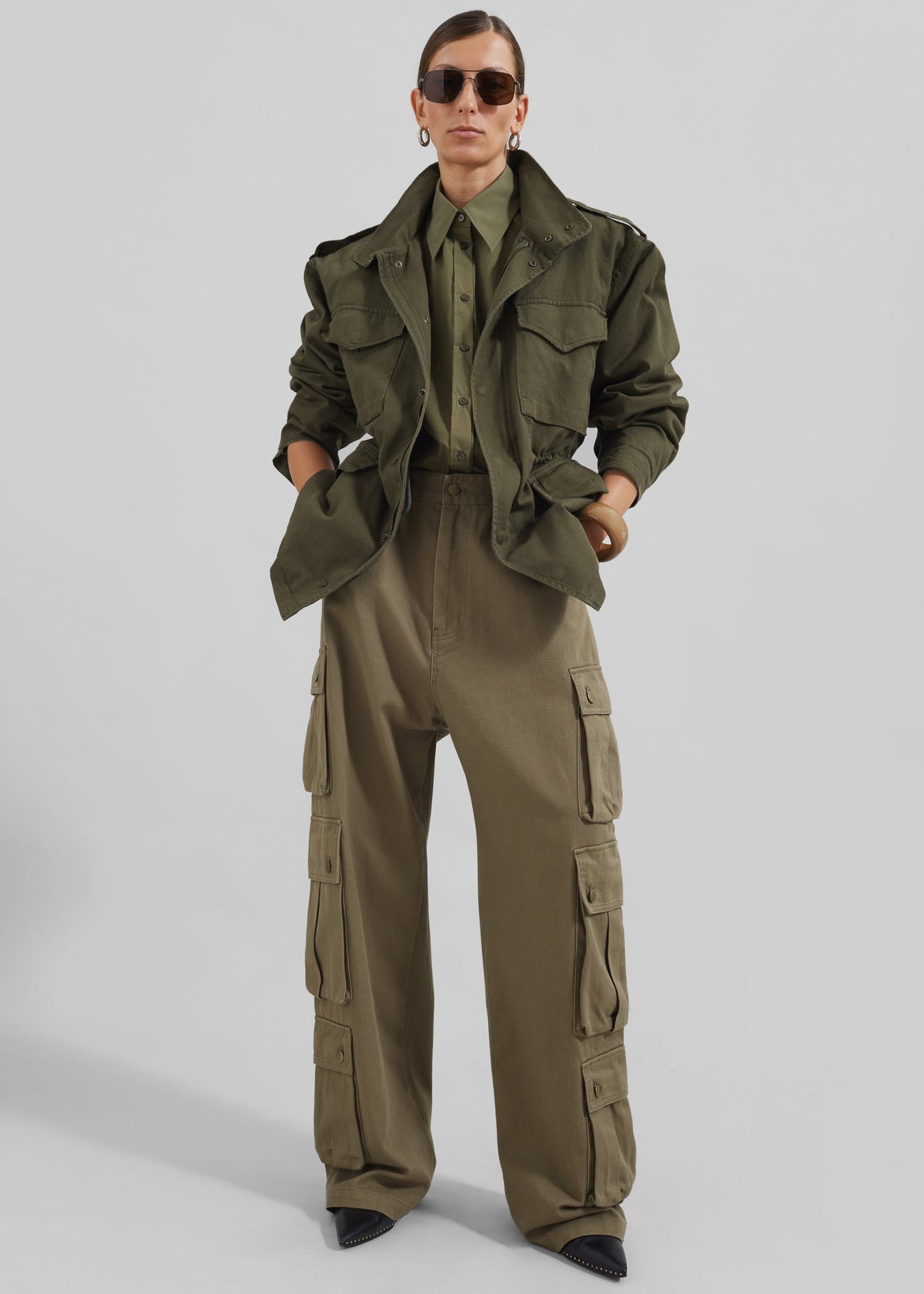 Prato Button Up Shirt - Khaki – view 8 of 14