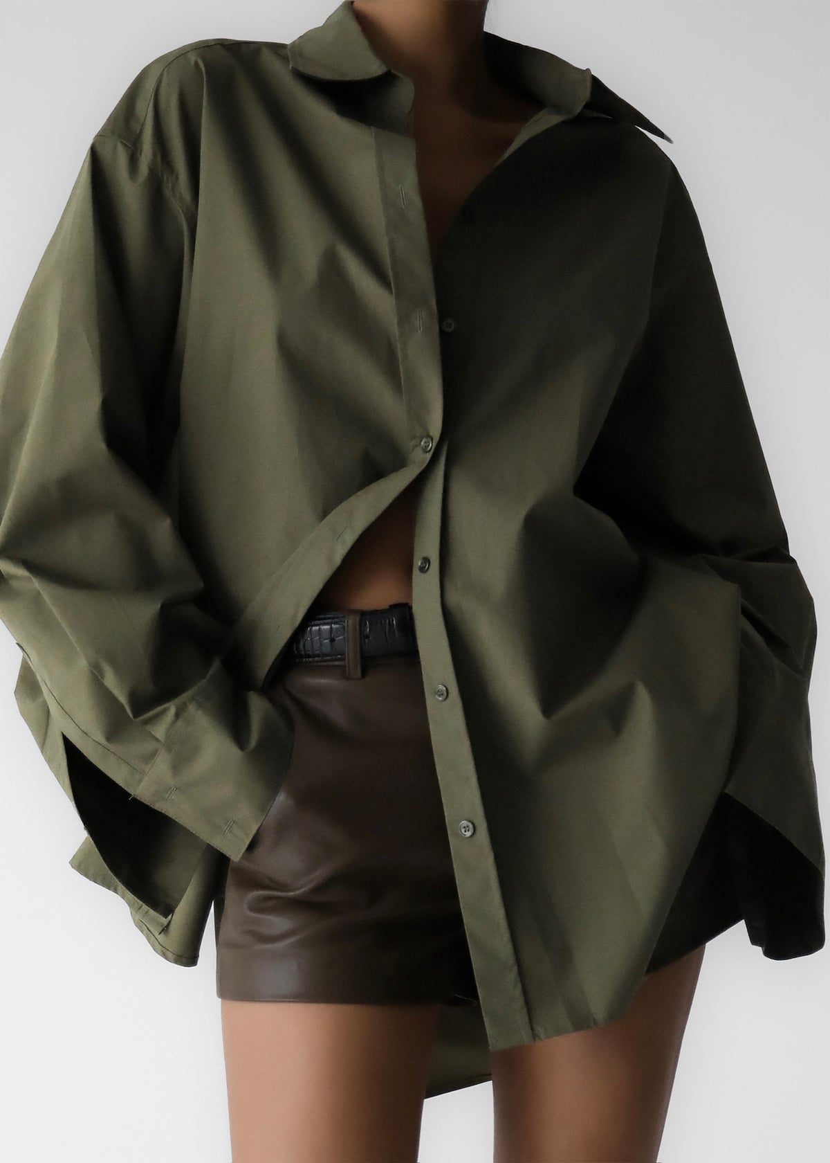 Prato Button Up Shirt - Khaki – view 12 of 14
