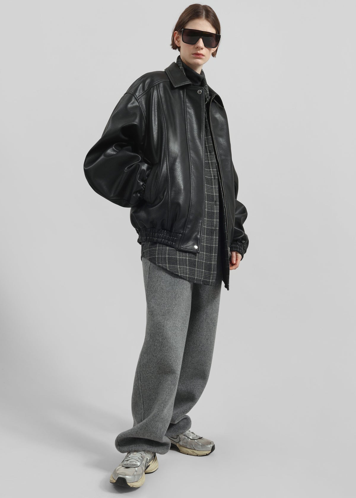 Prescott Faux Leather Jacket - Black – view 8 of 10
