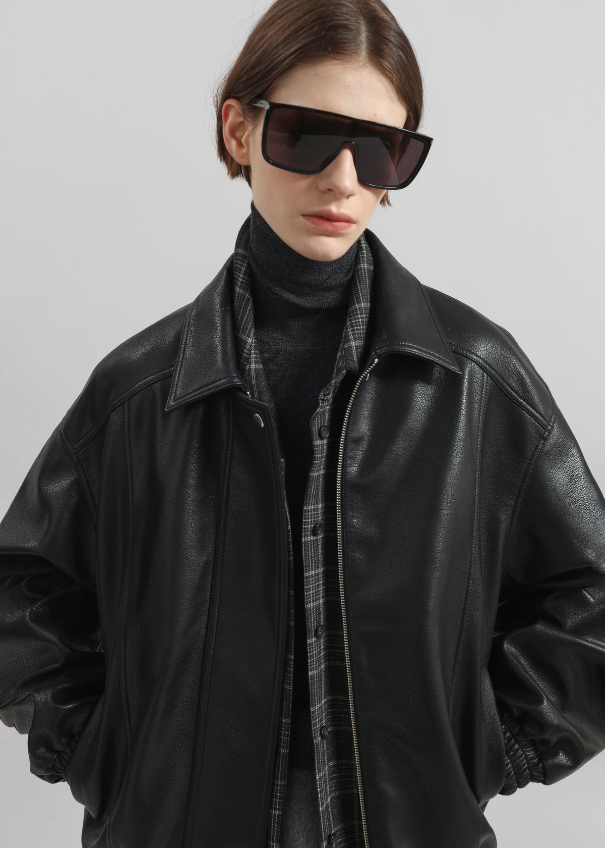 Prescott Faux Leather Jacket - Black – view 4 of 10