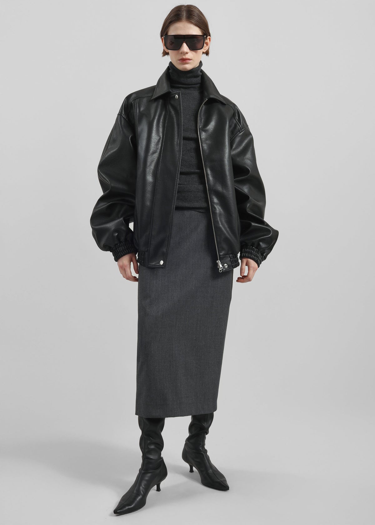 Prescott Faux Leather Jacket - Black – view 7 of 10