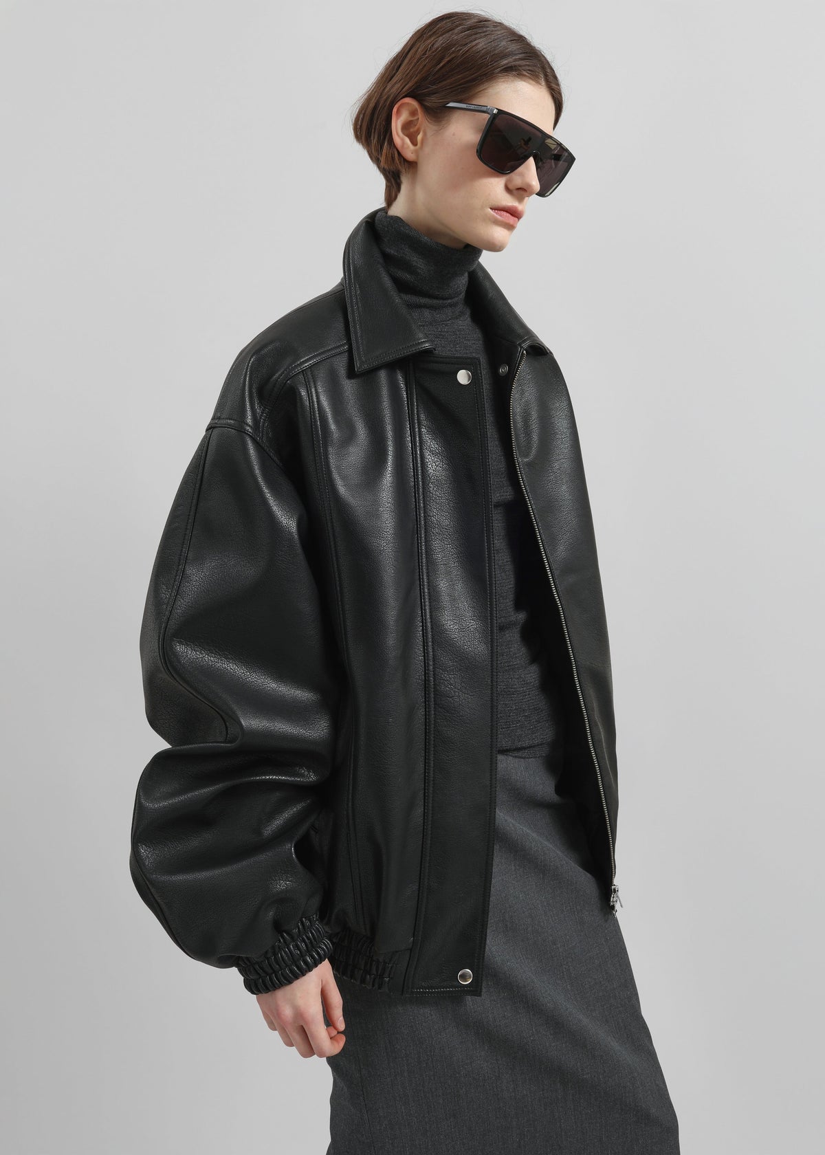 Prescott Faux Leather Jacket - Black – view 5 of 10