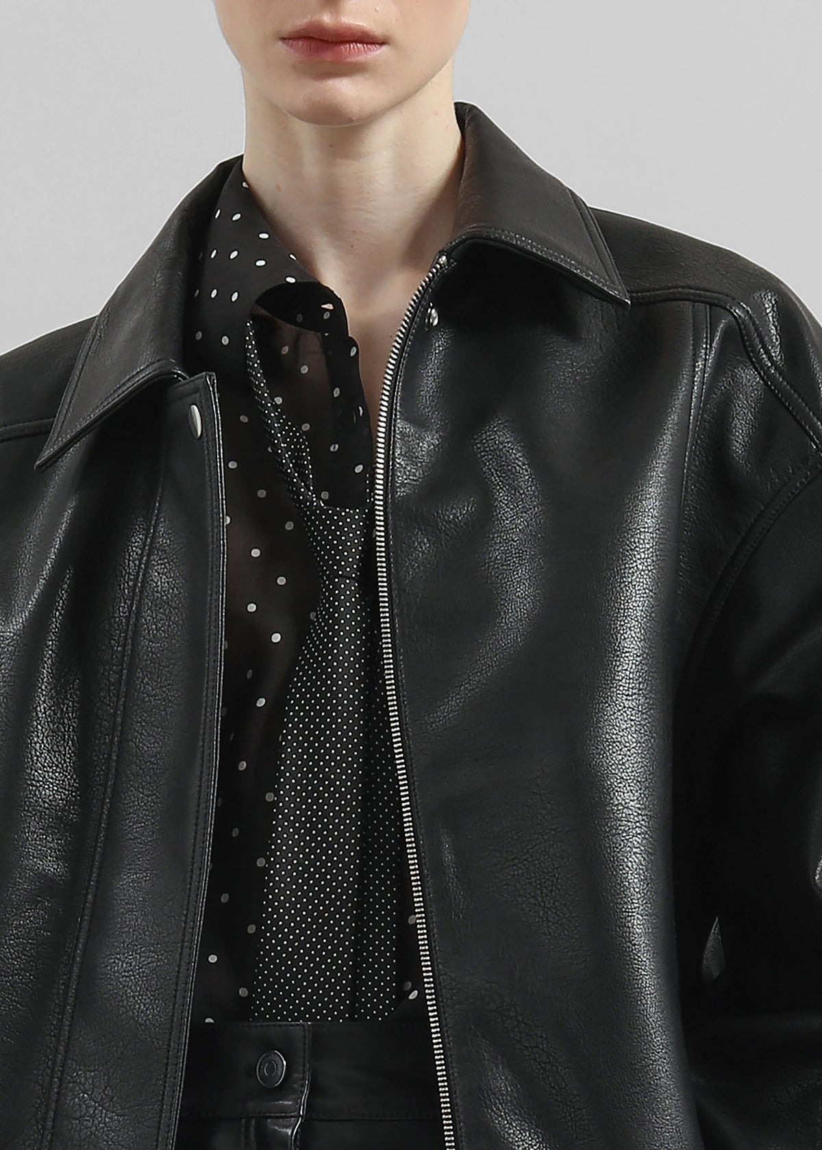 Prescott Faux Leather Jacket - Black – view 9 of 10