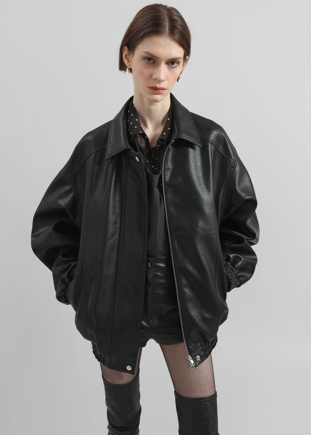 Prescott Faux Leather Jacket - Black – view 2 of 10