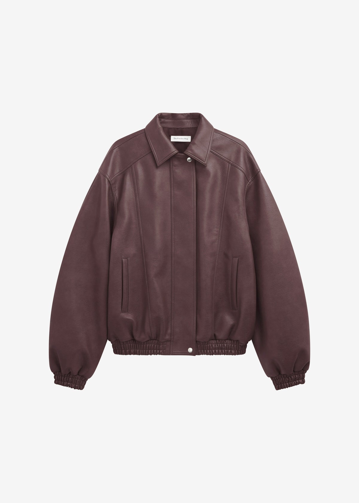 Prescott Faux Leather Jacket - Burgundy – view 8 of 8