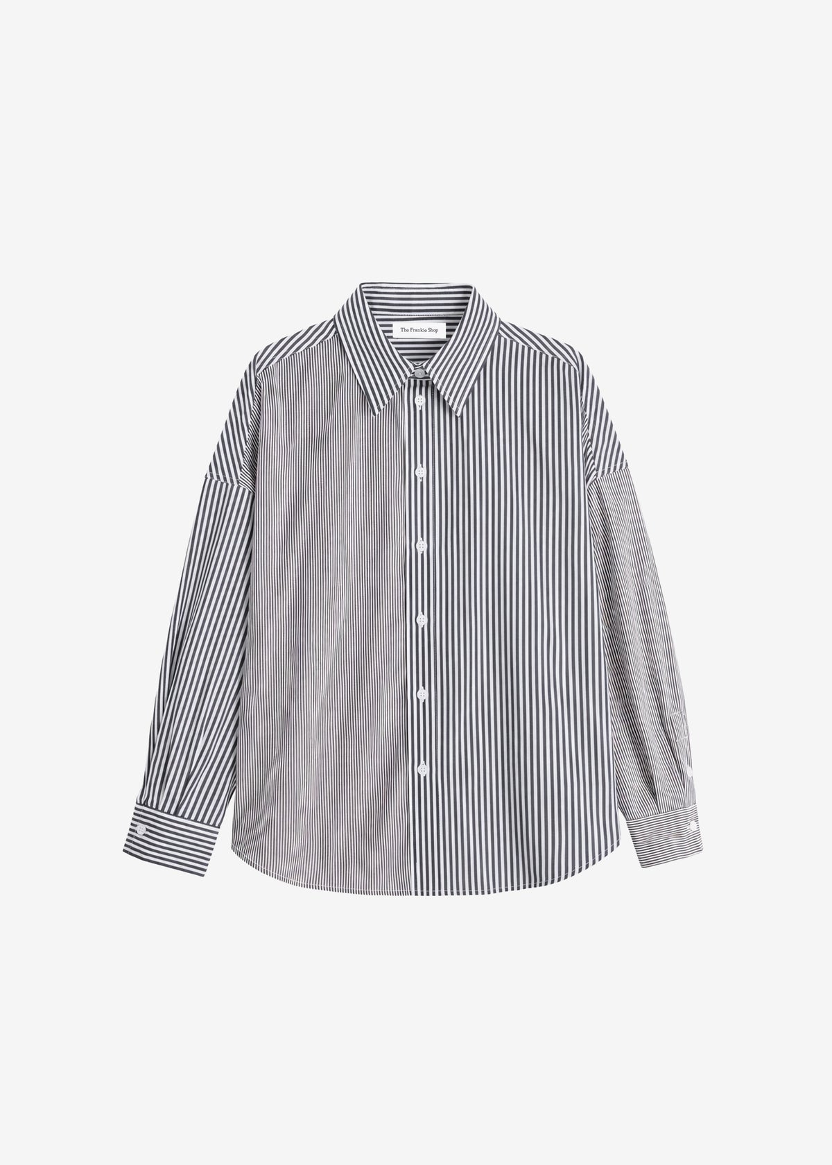 Quillan Button-Down Shirt - White/Black Stripe – view 9 of 9