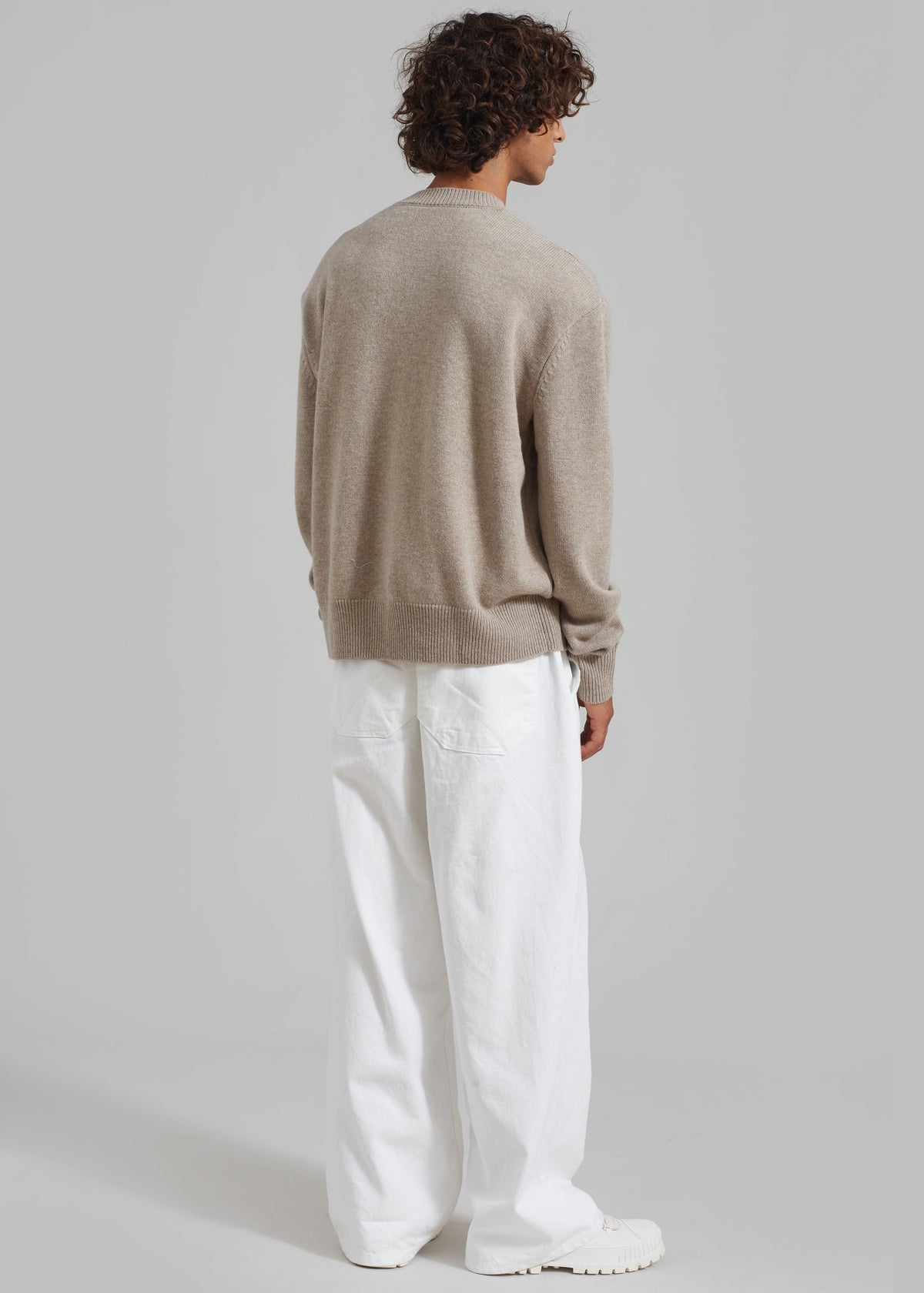 Quinton Crew Neck Sweater - Beige Melange – view 11 of 12
