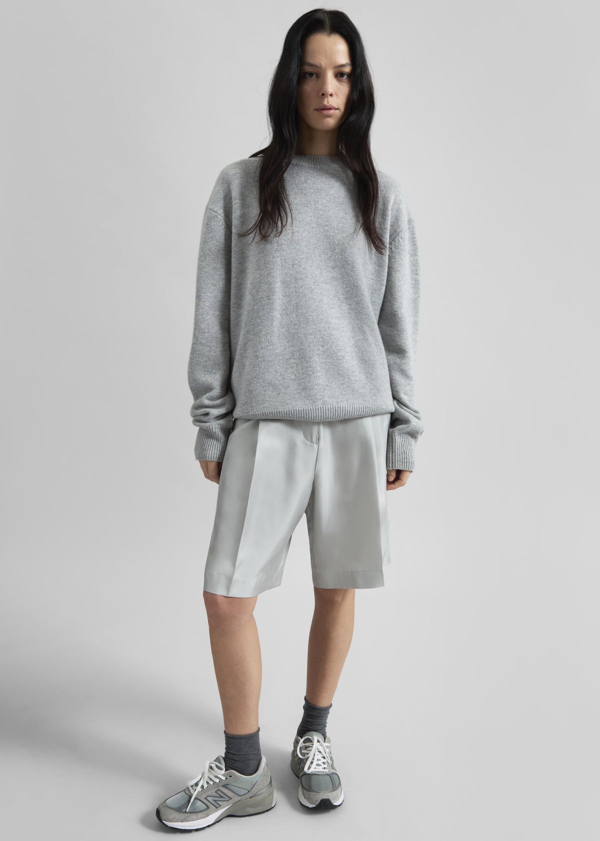 Quinton Crew Neck Sweater - Light Grey – view 3 of 15