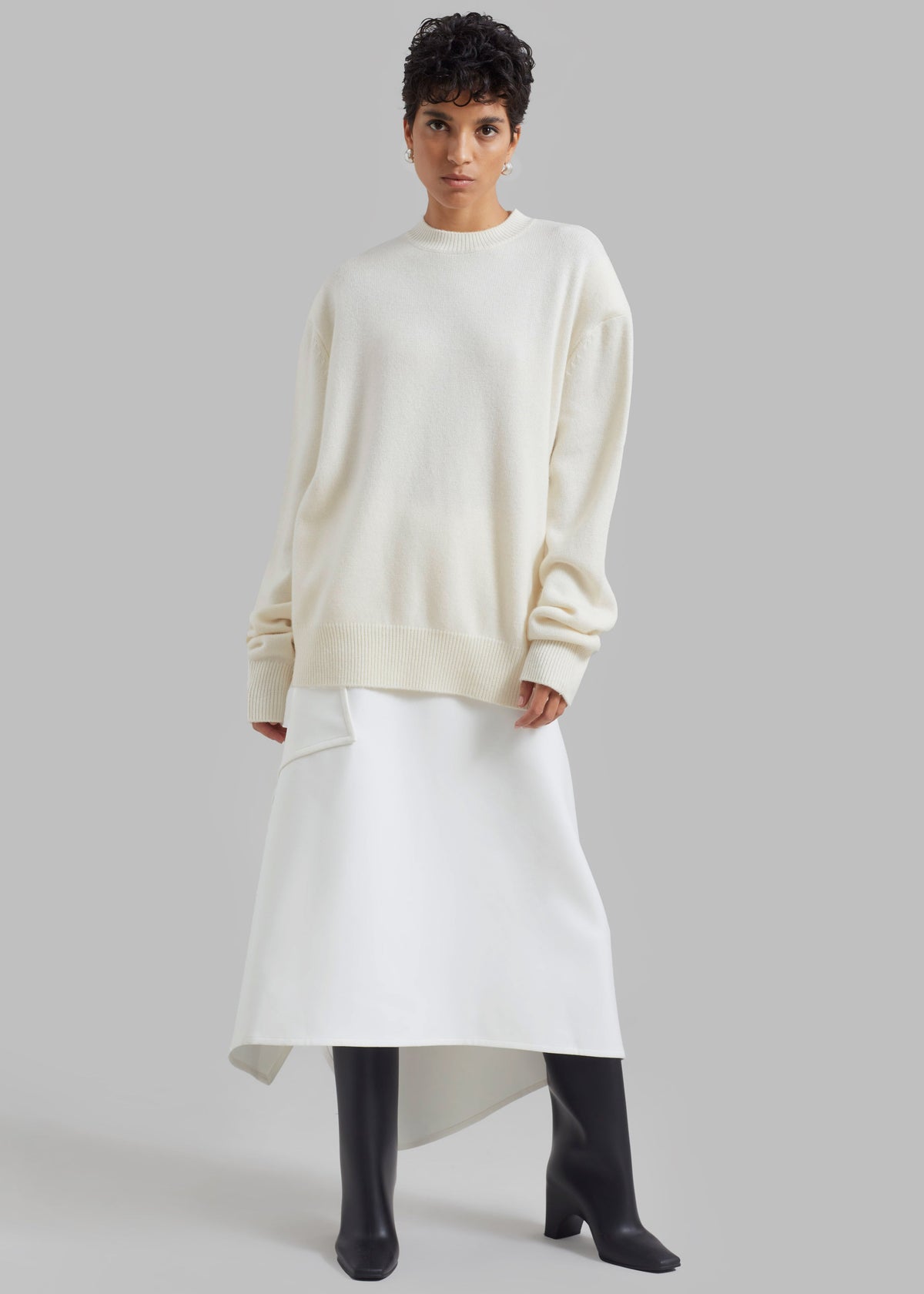 Rafaela Padded Knit Sweater - Ivory – view 5 of 10