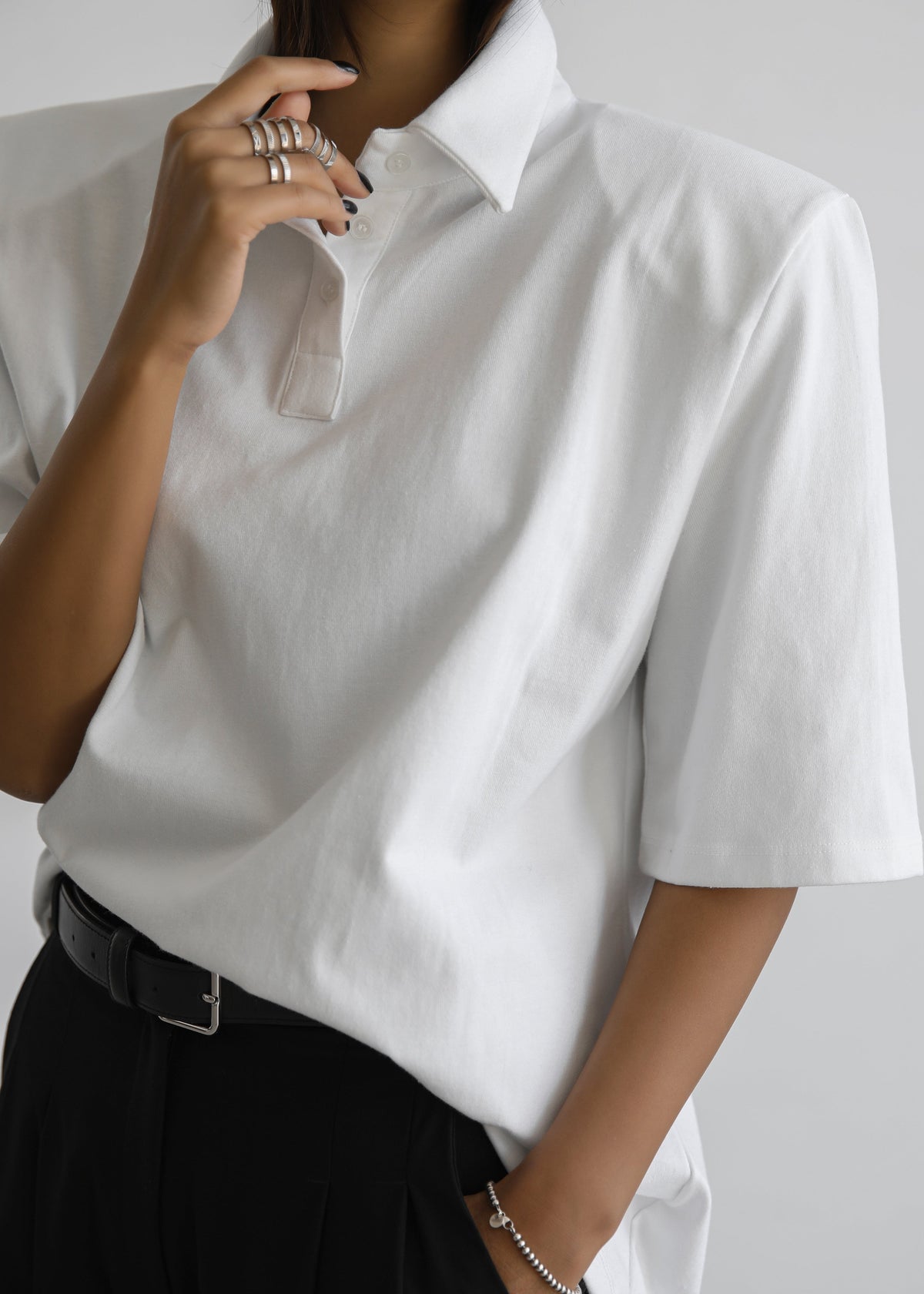 Rane Padded Shoulder Polo - White – view 6 of 15