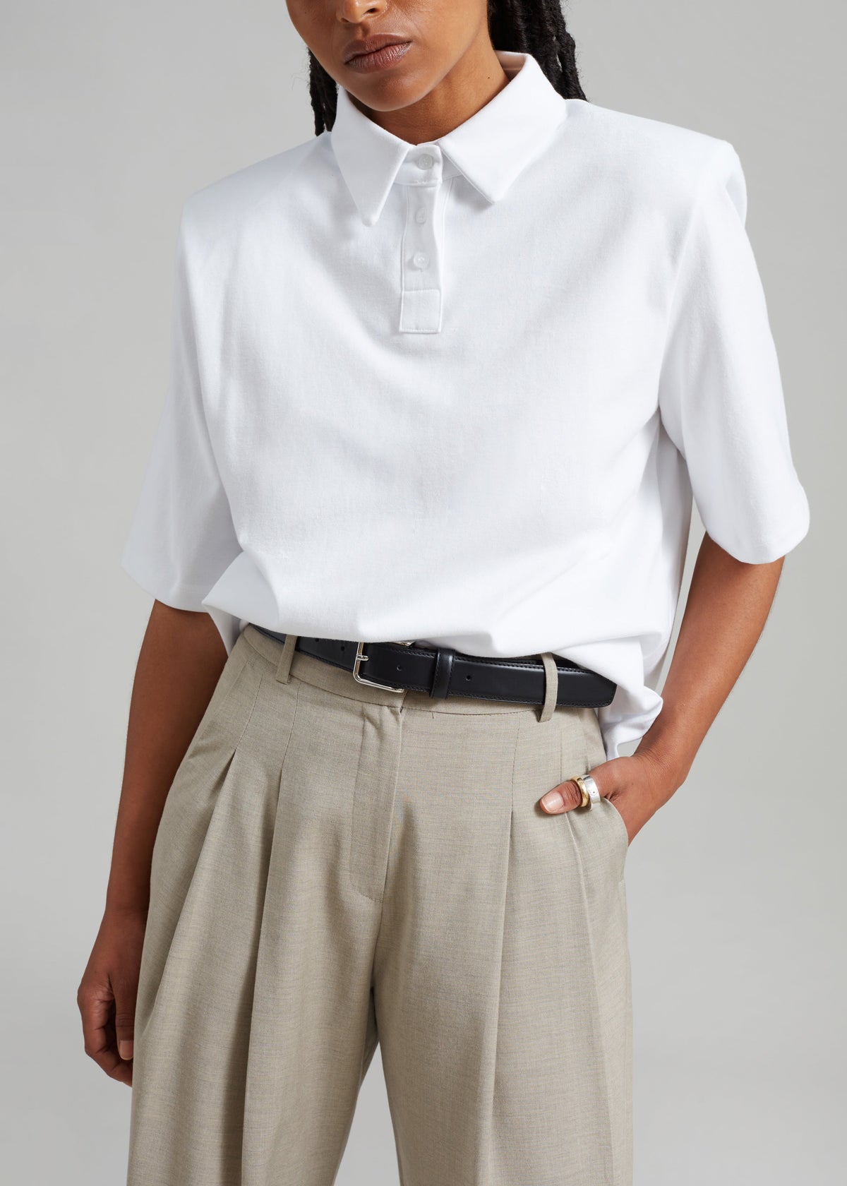 Rane Padded Shoulder Polo - White – view 12 of 15