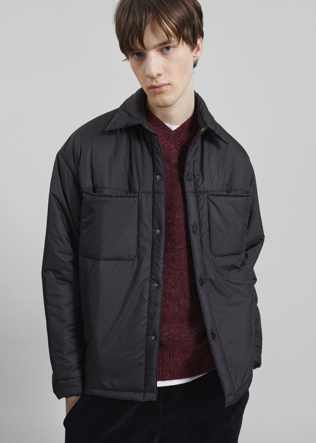 Reffroy Puffer Overshirt - Black – view 1 of 6