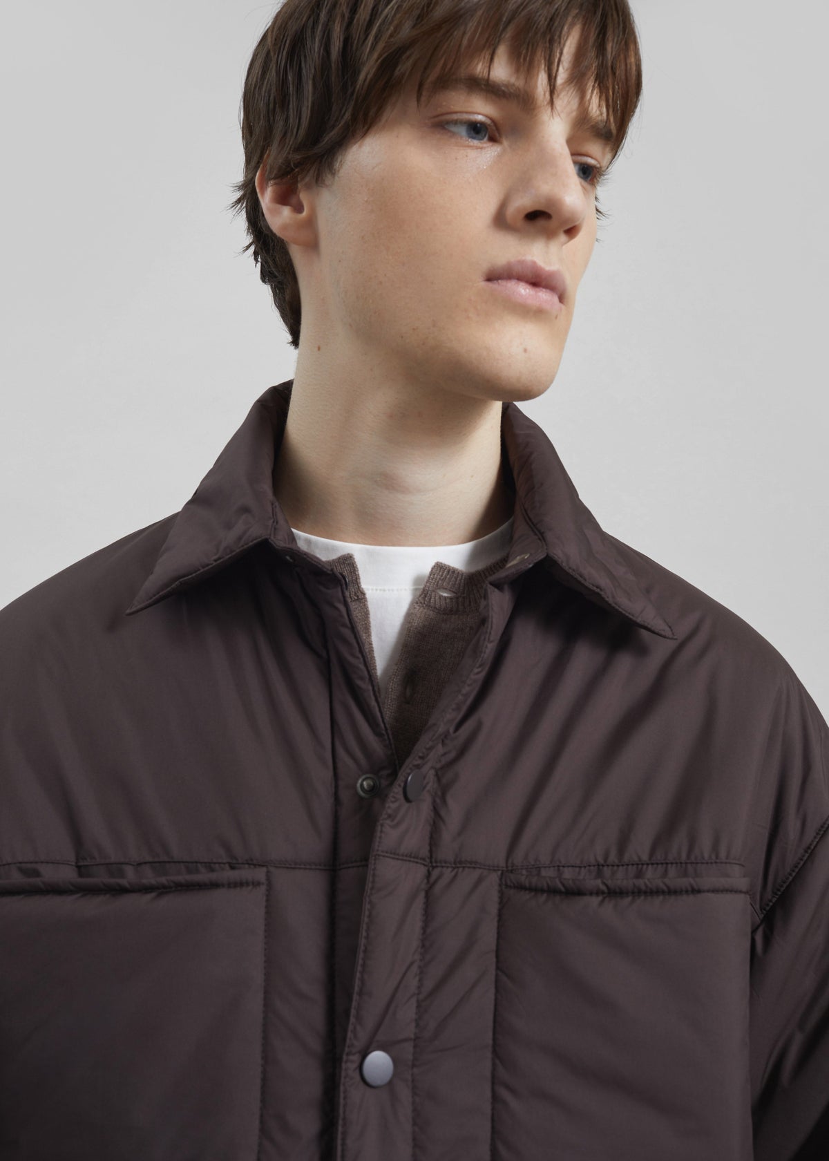 Reffroy Puffer Overshirt - Brown – view 4 of 8