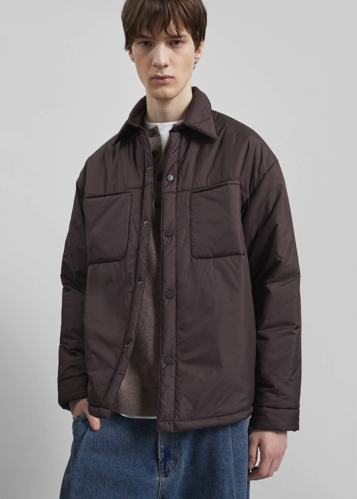 Reffroy Puffer Overshirt - Brown – view 2 of 8
