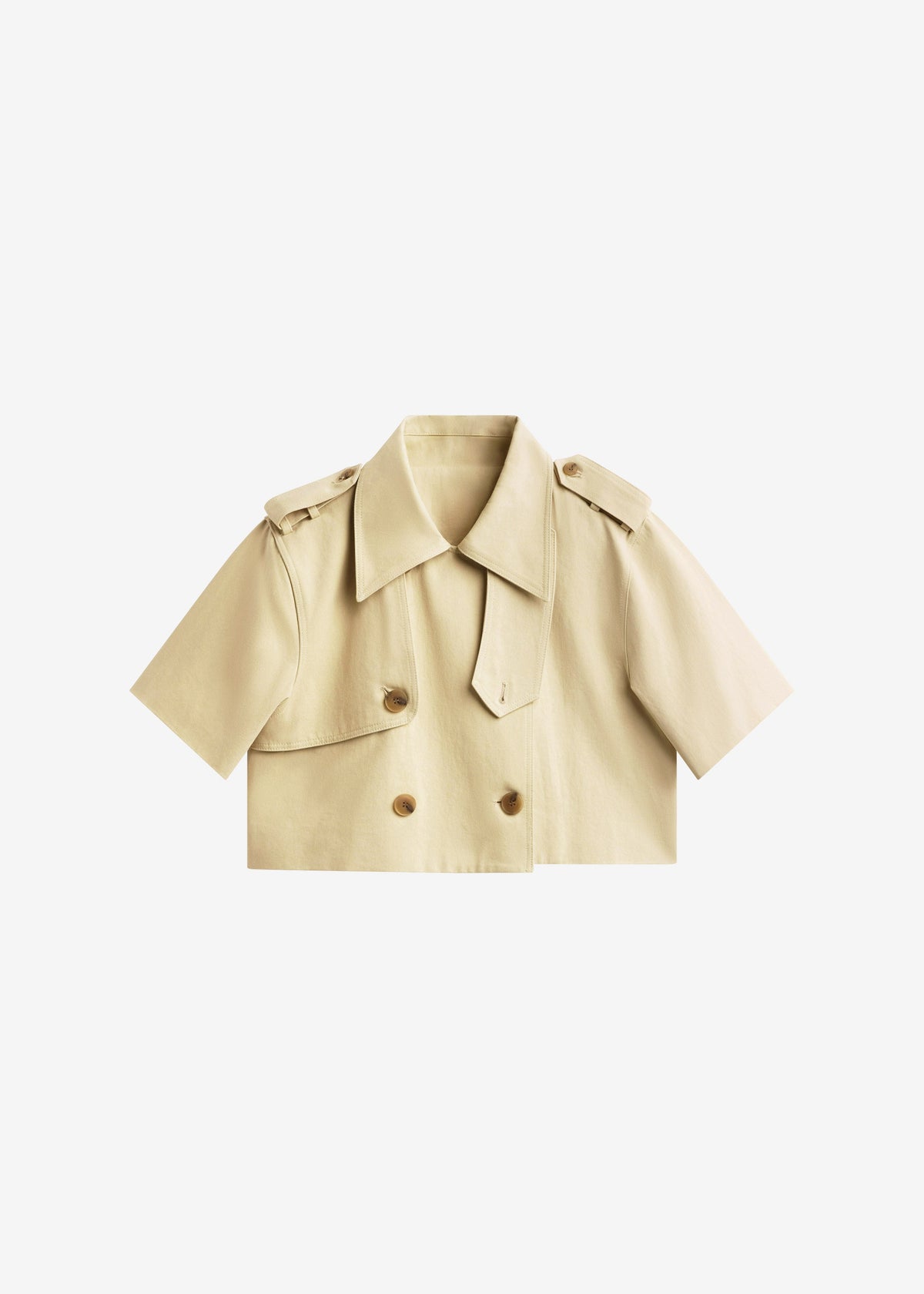 Reiti Cropped Trench Top - Beige – view 6 of 6