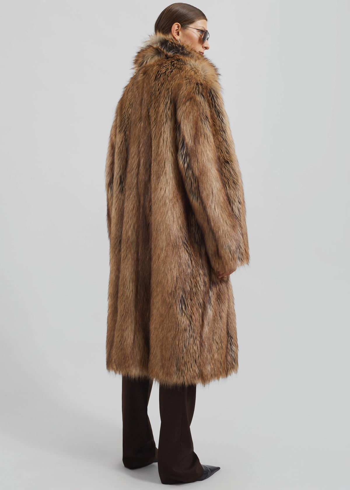 Rella Faux Fur Coat - Camel – view 9 of 10