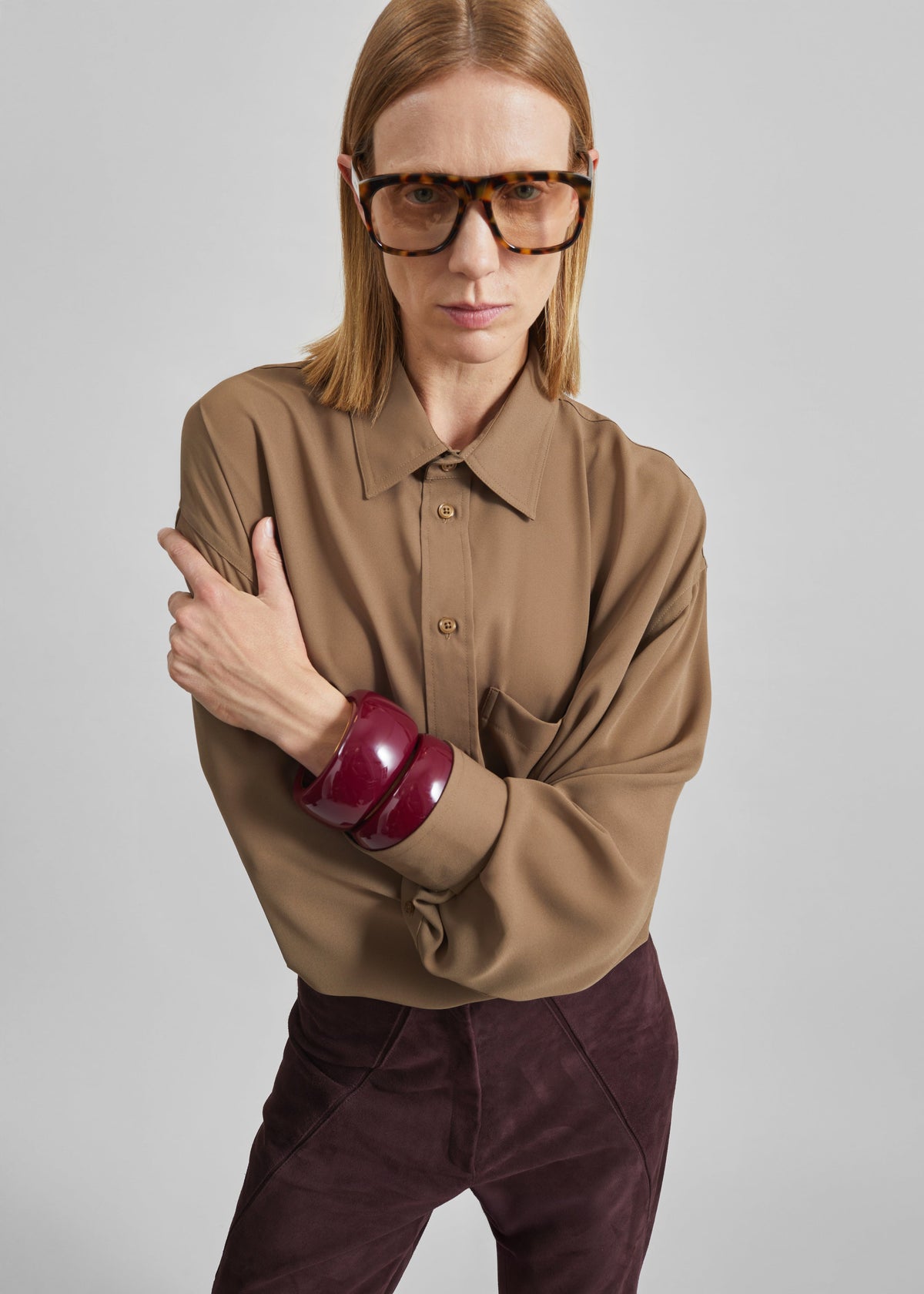 Rema Shirt - Khaki Brown – view 6 of 12