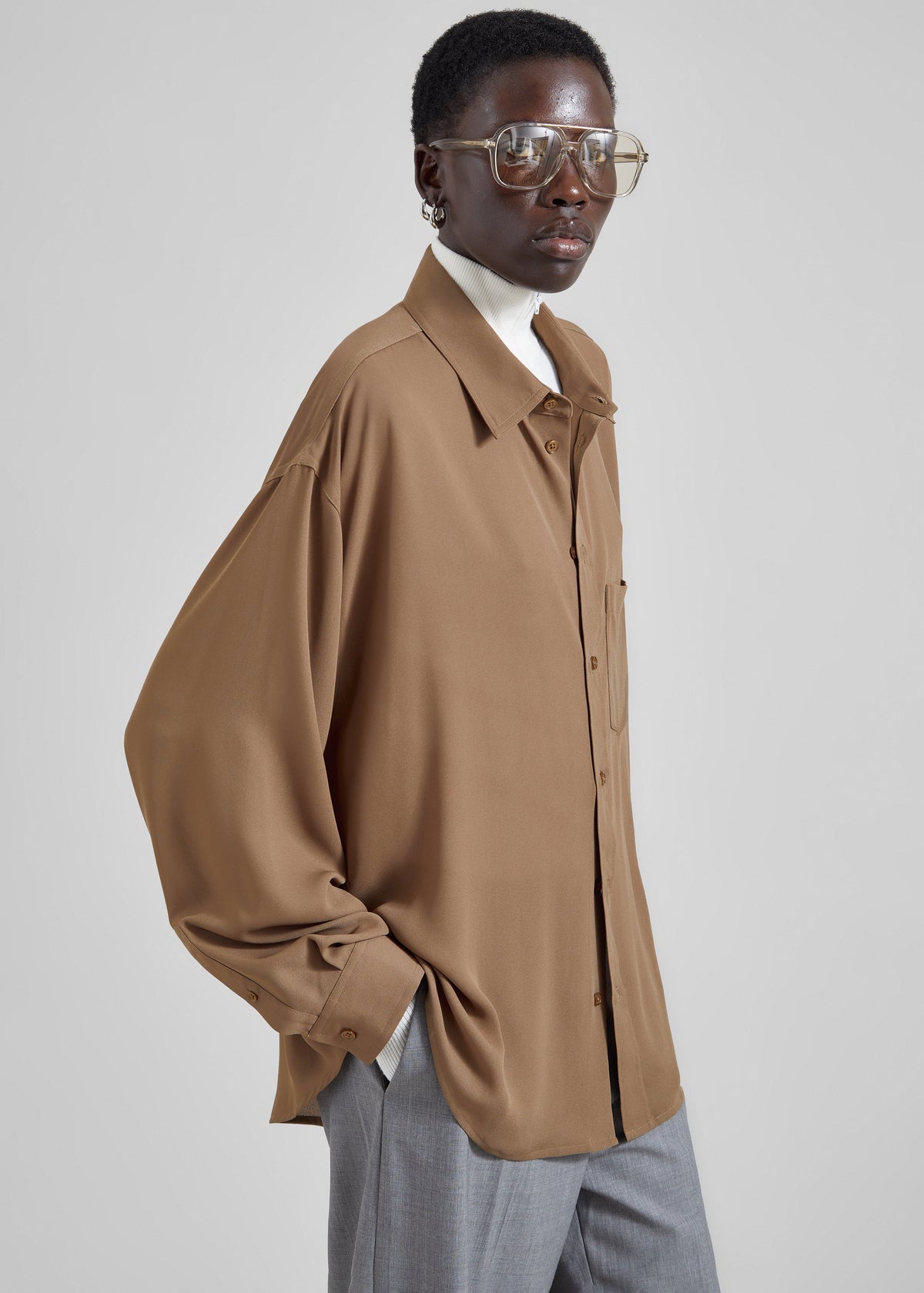 Rema Shirt - Khaki Brown – view 7 of 12