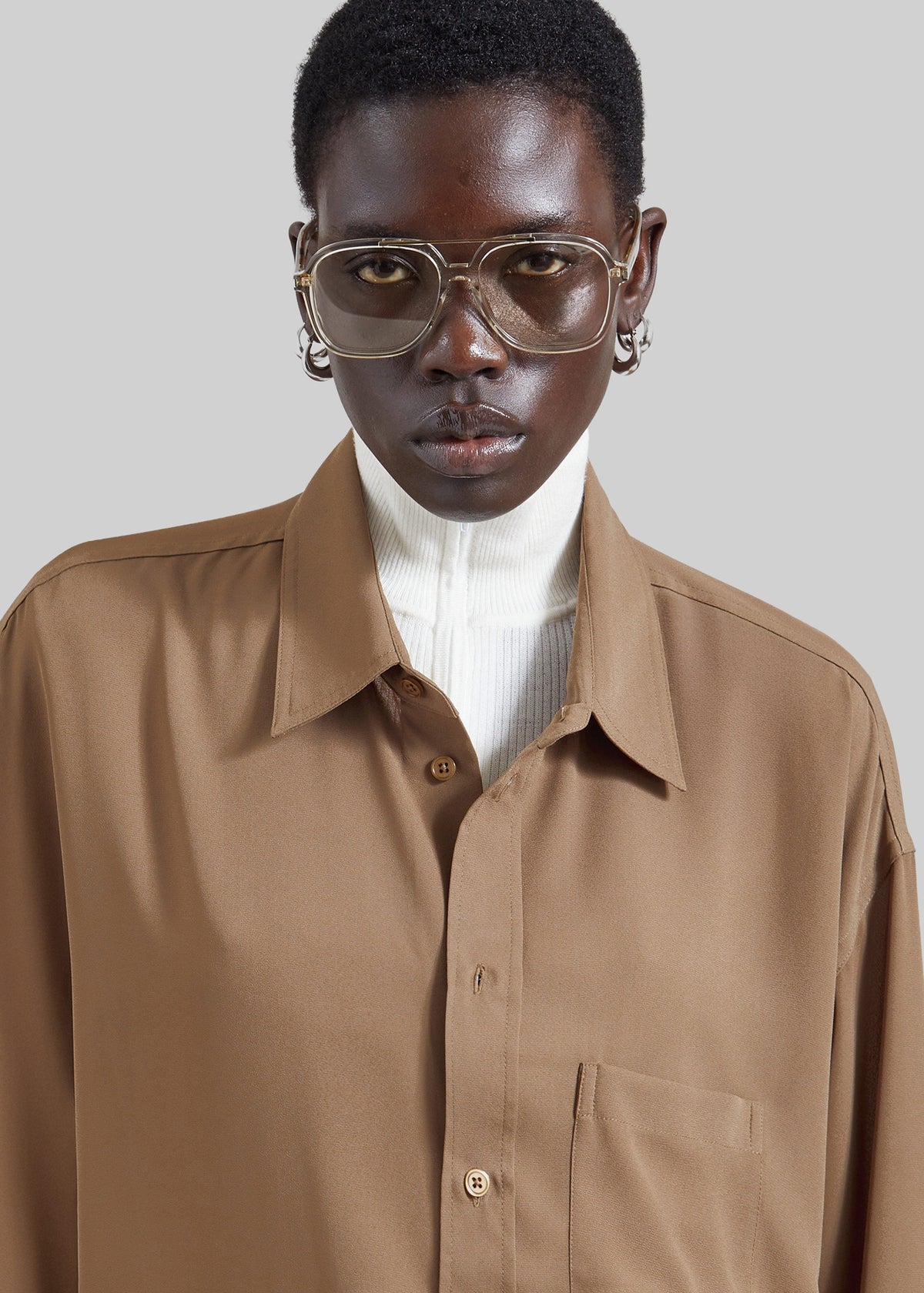 Rema Shirt - Khaki Brown – view 4 of 12
