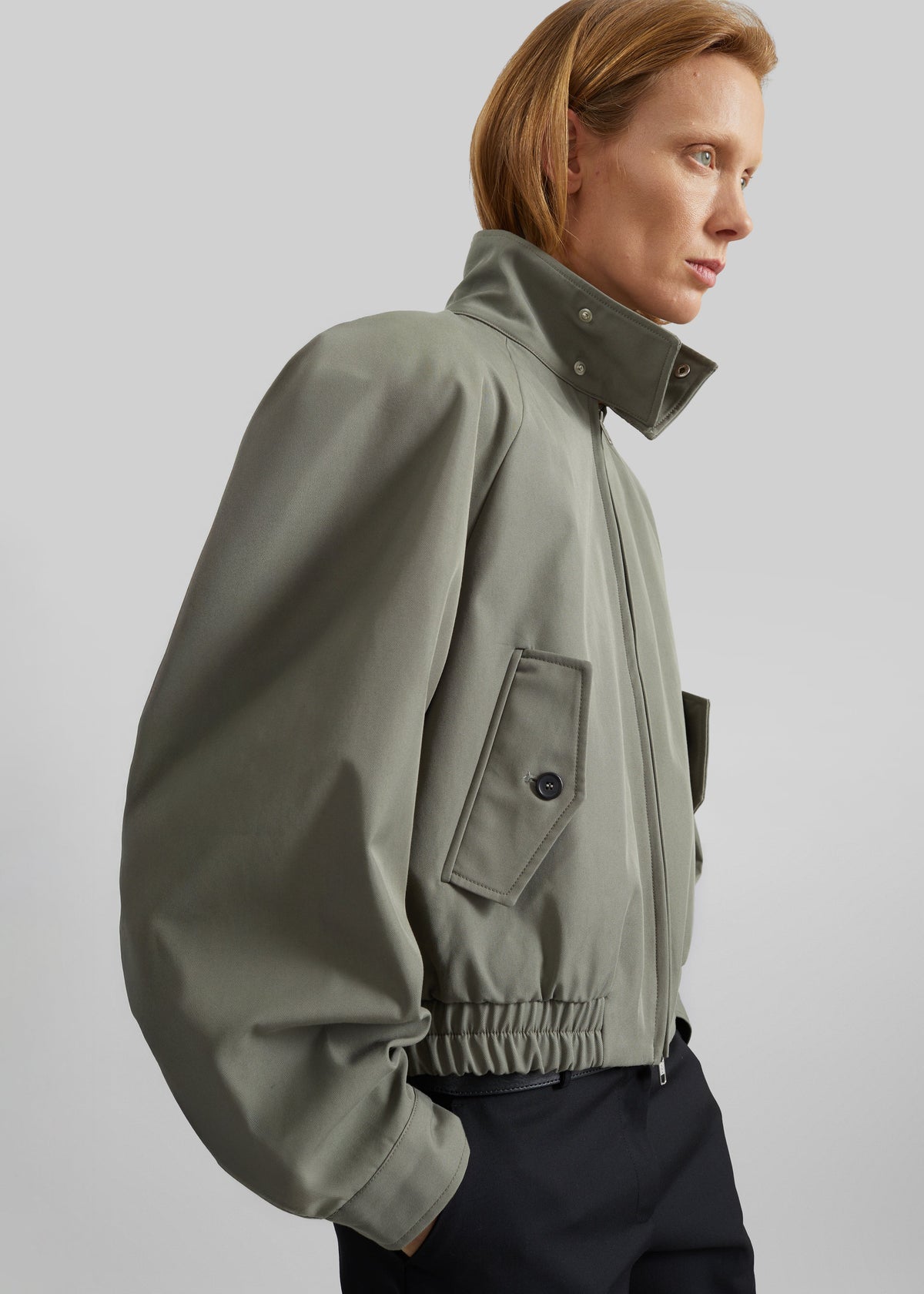 Rennes Curved Blouson Jacket - Sage – view 7 of 10