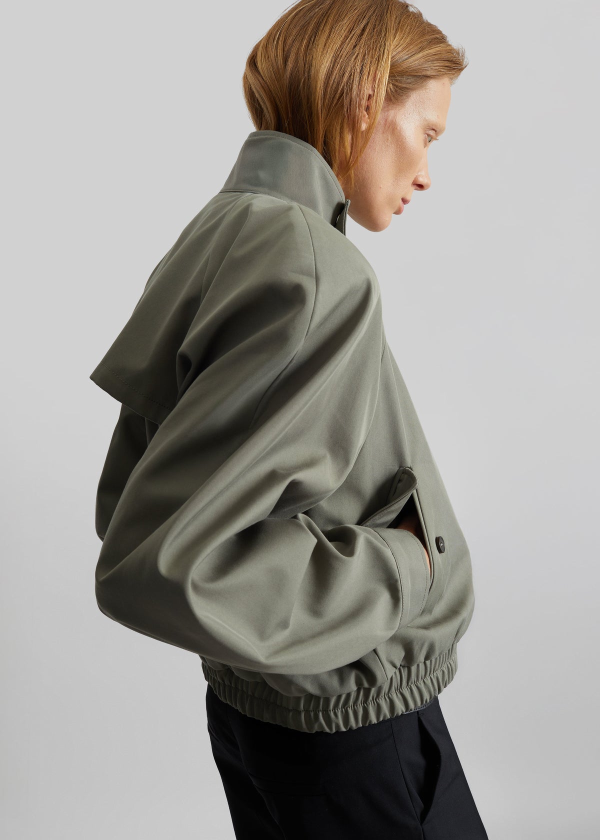 Rennes Curved Blouson Jacket - Sage – view 3 of 10