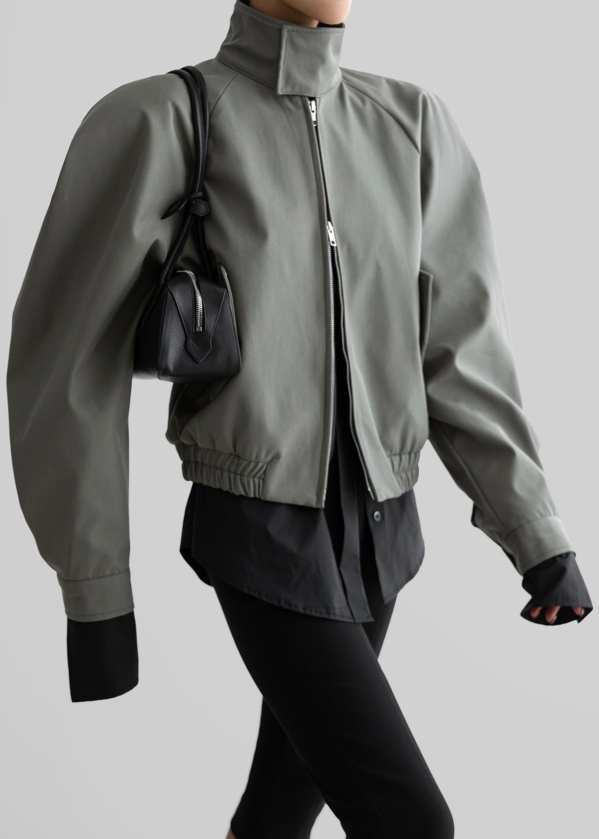 Rennes Curved Blouson Jacket - Sage – view 2 of 10