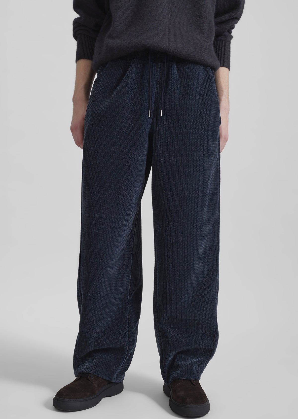 Renzo Velvet Pants - Navy – view 1 of 7