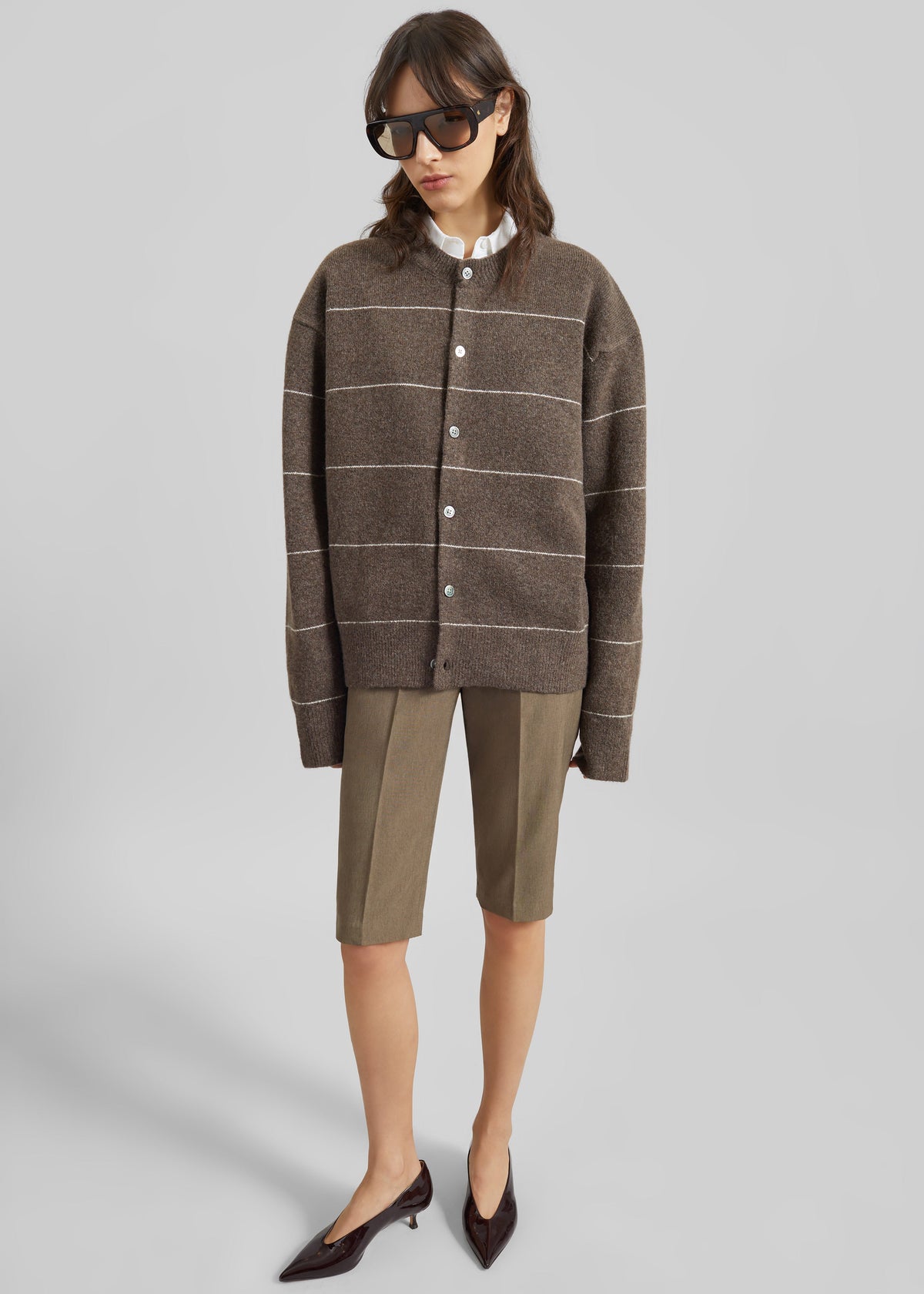 Reva Tailored Bermuda Shorts - Dark Taupe – view 5 of 7