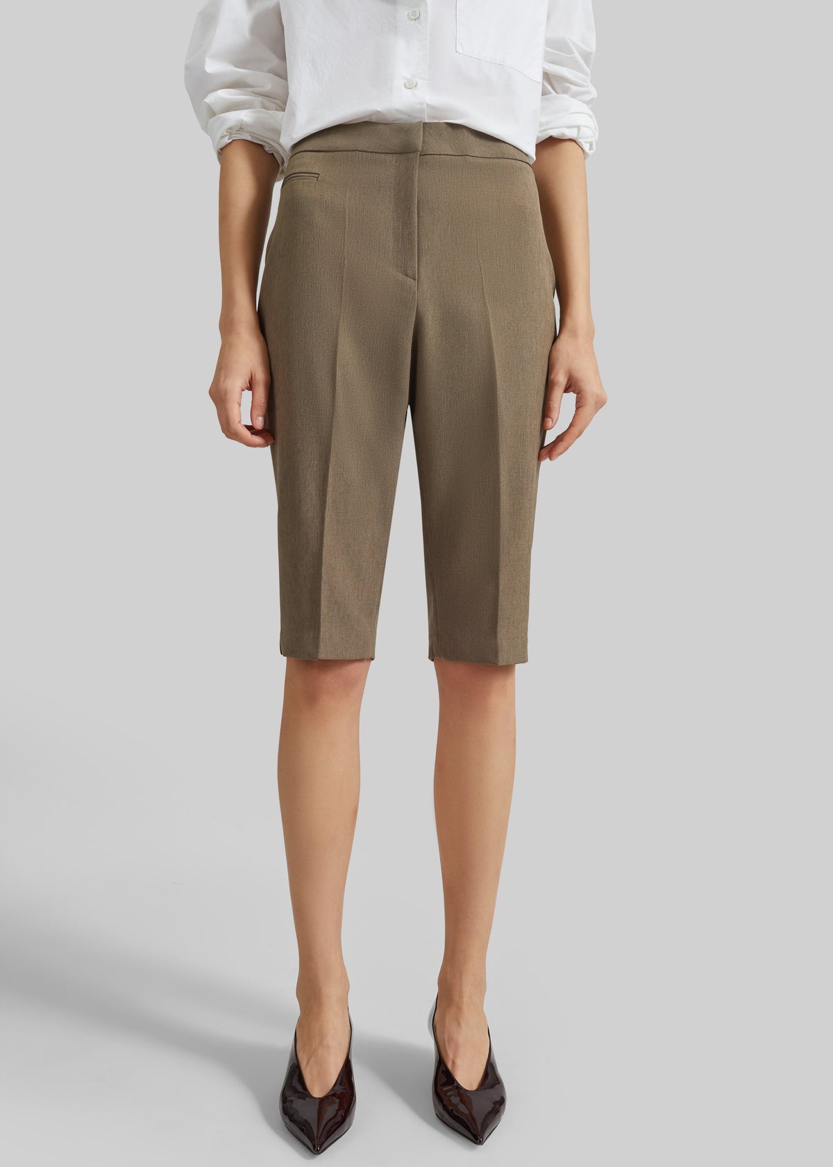 Reva Tailored Bermuda Shorts - Dark Taupe – view 3 of 7