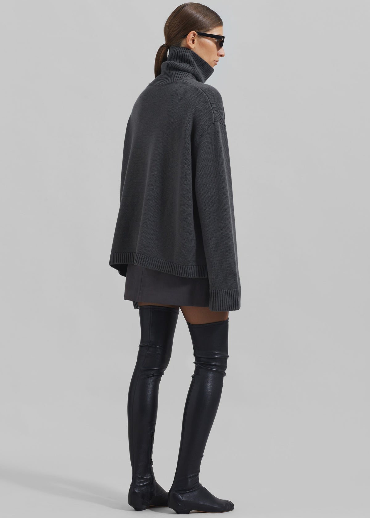Rhea Trapeze Turtleneck - Light Khaki – view 9 of 9
