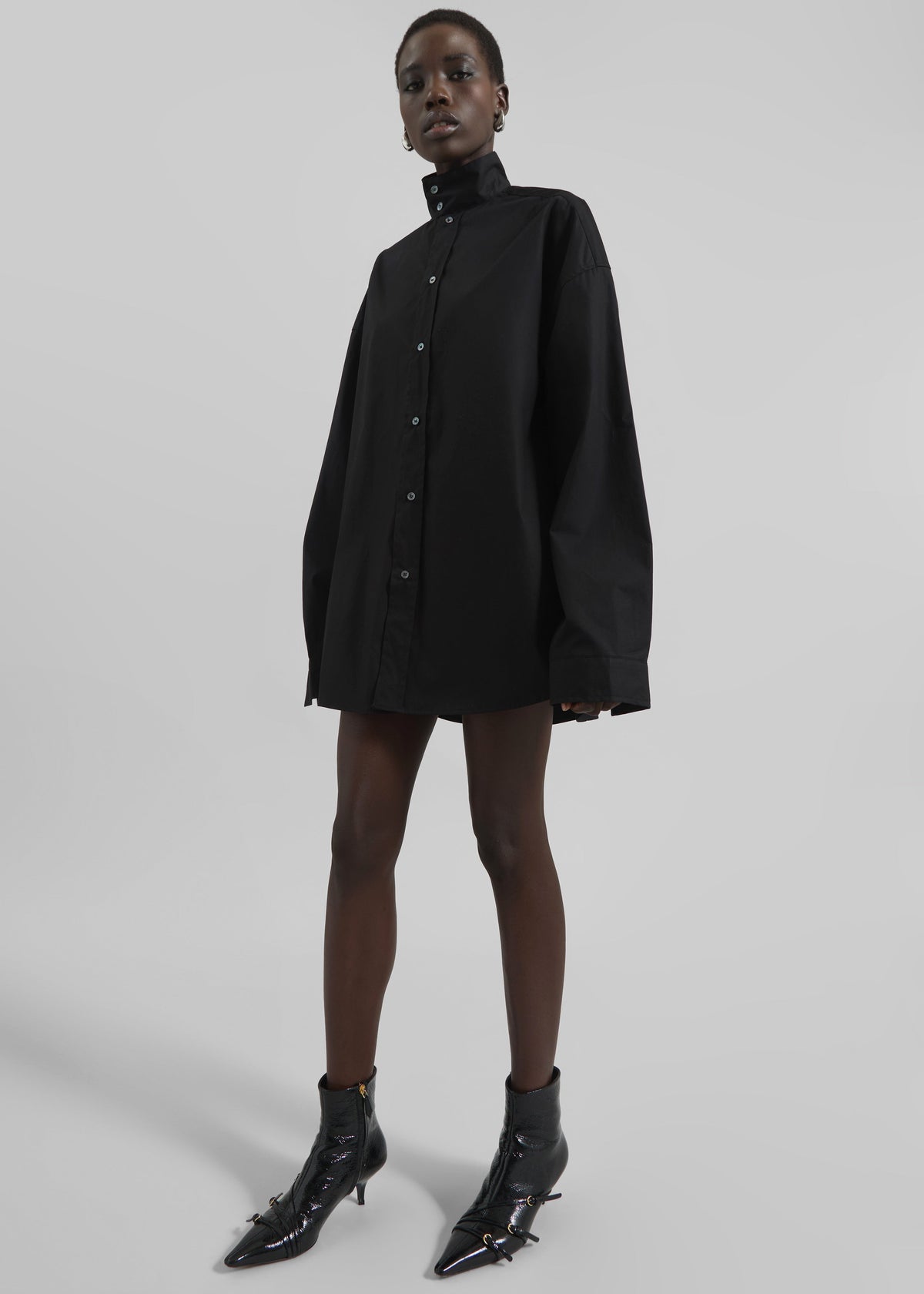 Riken Oversized Shirt - Black – view 3 of 8