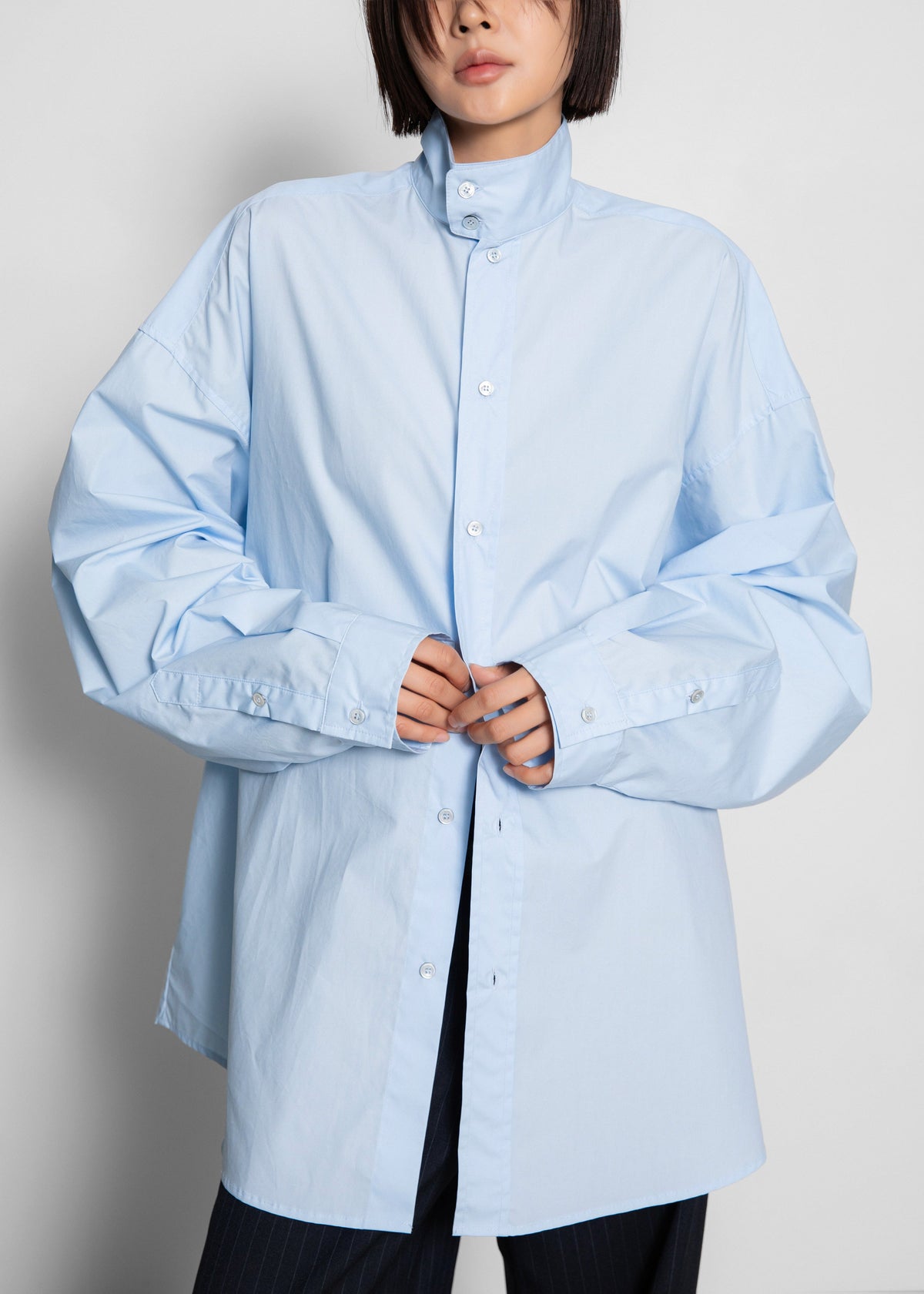 Riken Oversized Shirt - Sky Blue – view 7 of 13