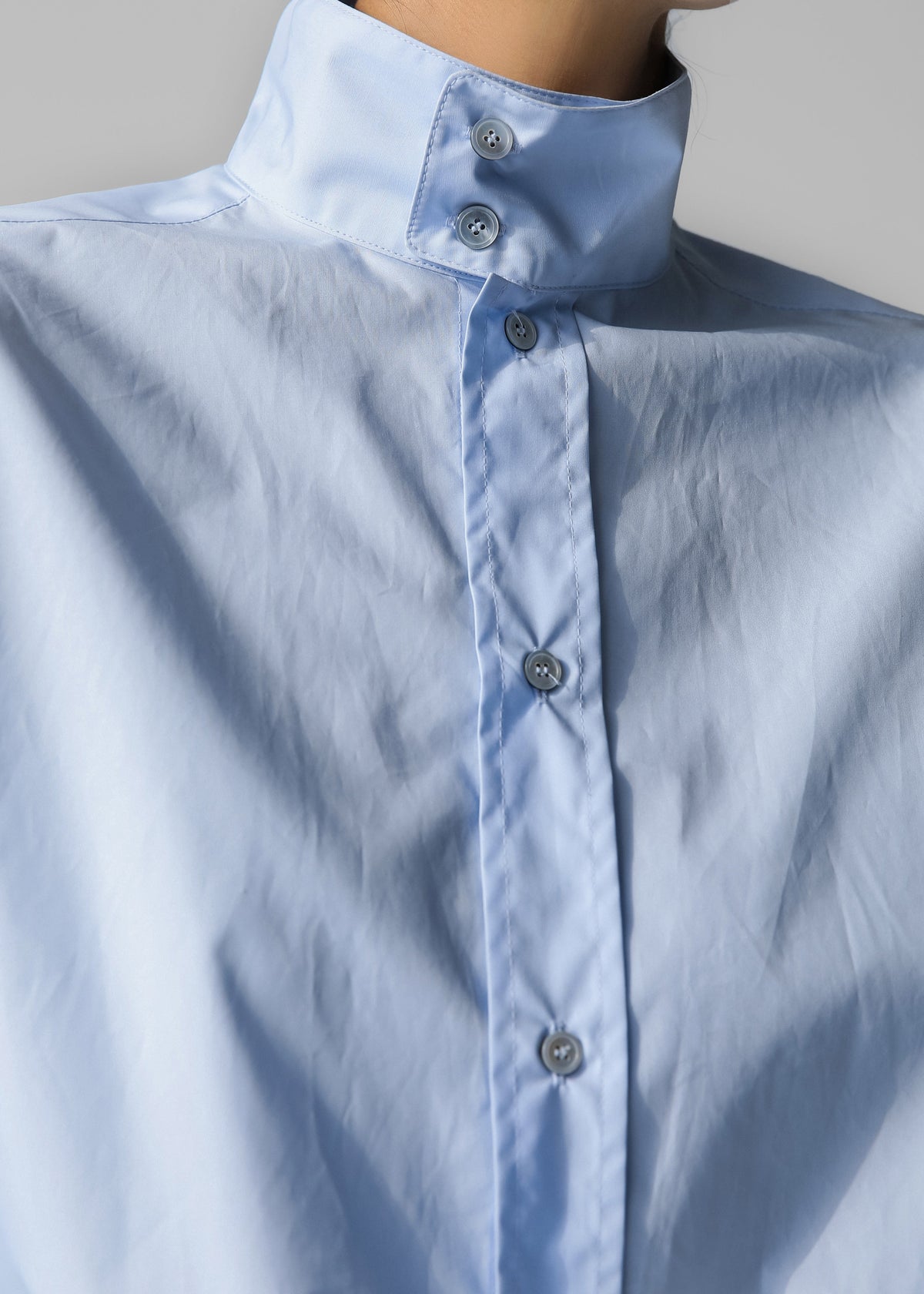 Riken Oversized Shirt - Sky Blue – view 4 of 13
